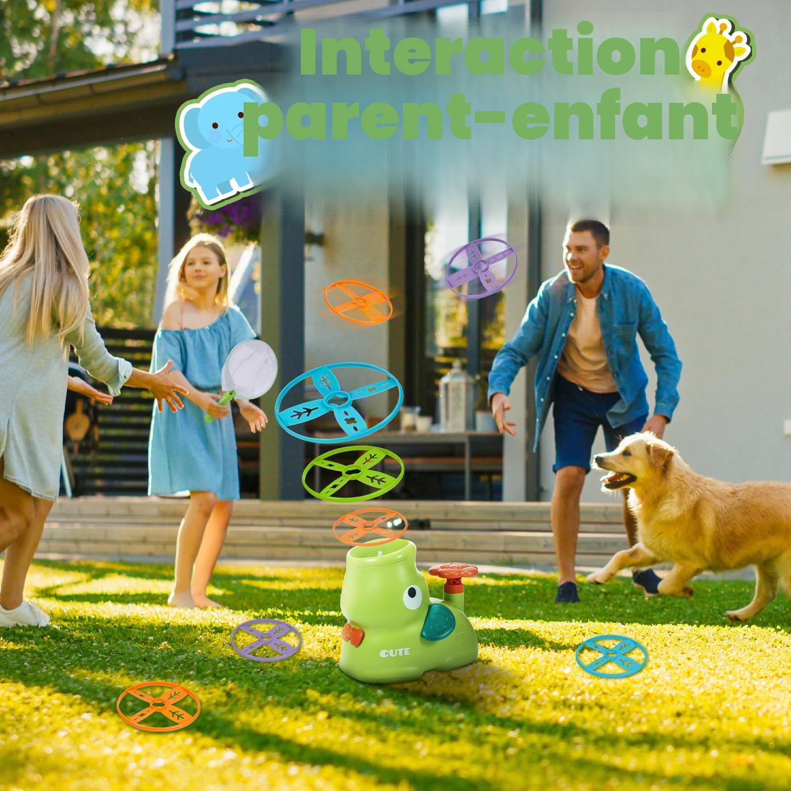 Adeokay jouets 2-8 ans: frisbee et jeux 3-8 ans, cerf-volant 3-9 ans, cadeaux d'anniversaire extérieurs