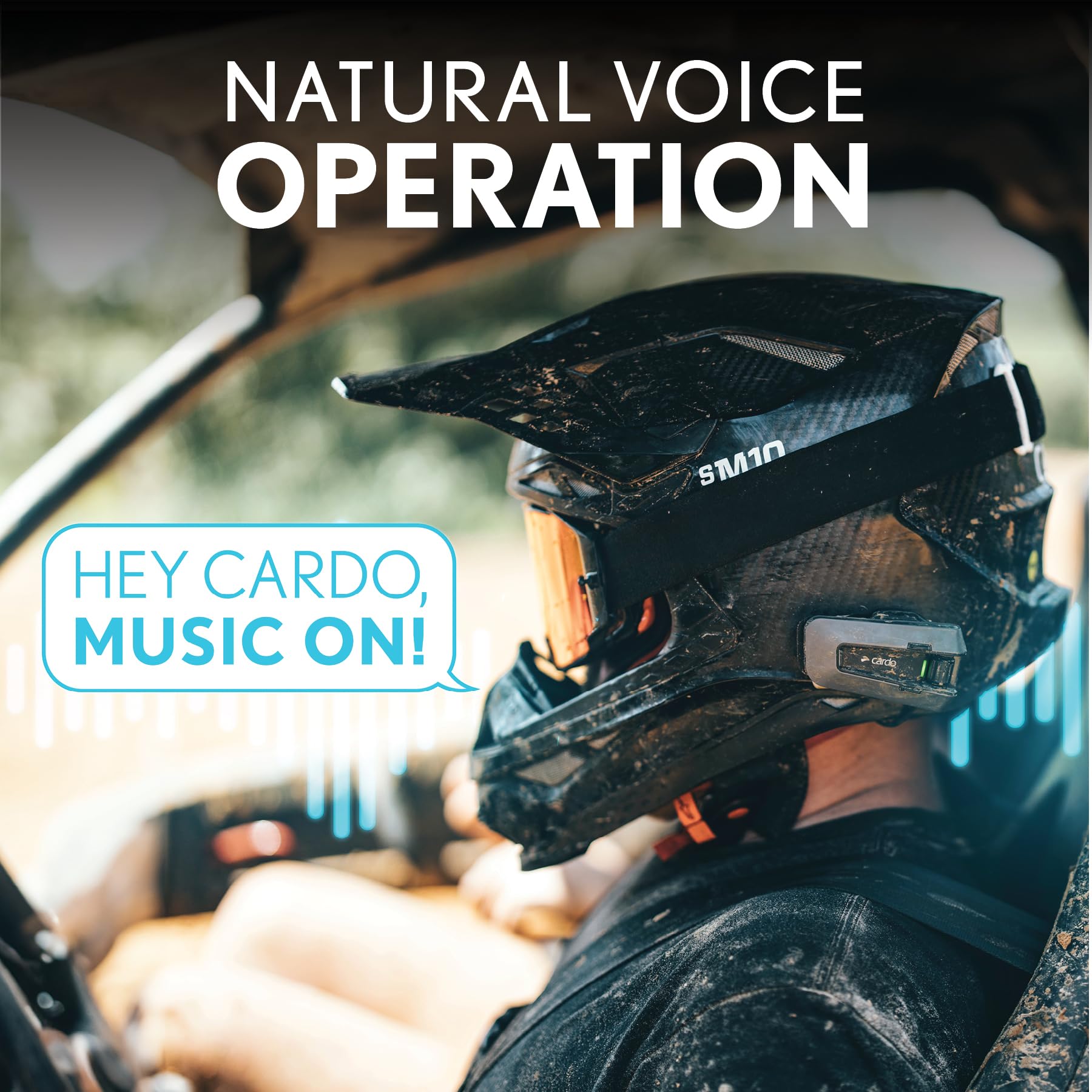 Cardo PACKTALK Edge Vehículos Todoterreno, Motos de Nieve, Lado x Lado, ATV Comunicación para Cada Terreno