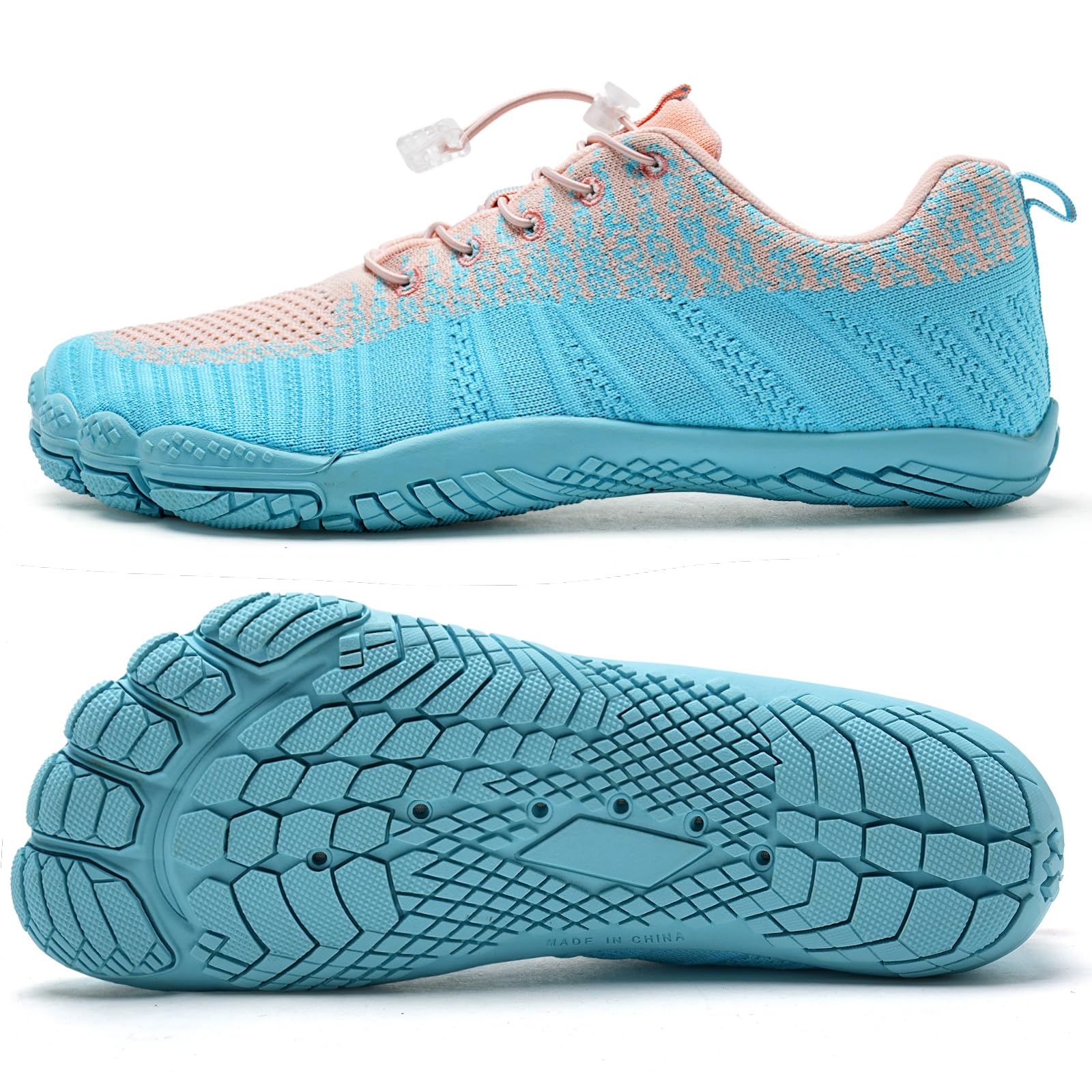 WateLves Zapatos de agua para hombre y mujer, calcetines de playa, transpirables, anchos, para nadar al aire libre, caminar, antideslizantes, para piscina, senderismo, kayak, buceo, surf, A-rosa/azul,