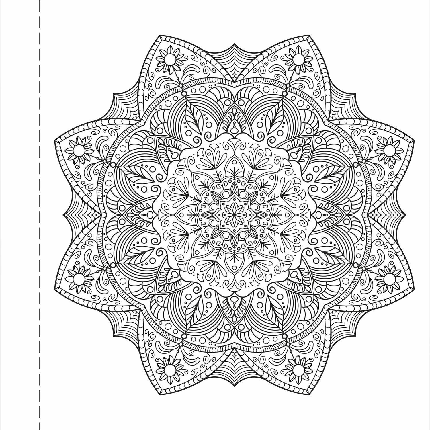 amazon basics Mandala Coloring Book for Adults | Relaxation and Creativity | Tear-Out Sheets Included (Lilac) - Image 7 thumbnail