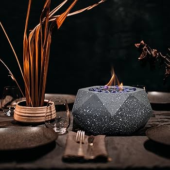 ファイヤーピット　卓上暖炉　屋外　屋内　コンクリートボウル Amazon | Catonlifer エタノール卓上暖炉 屋内 屋外 ファイヤー