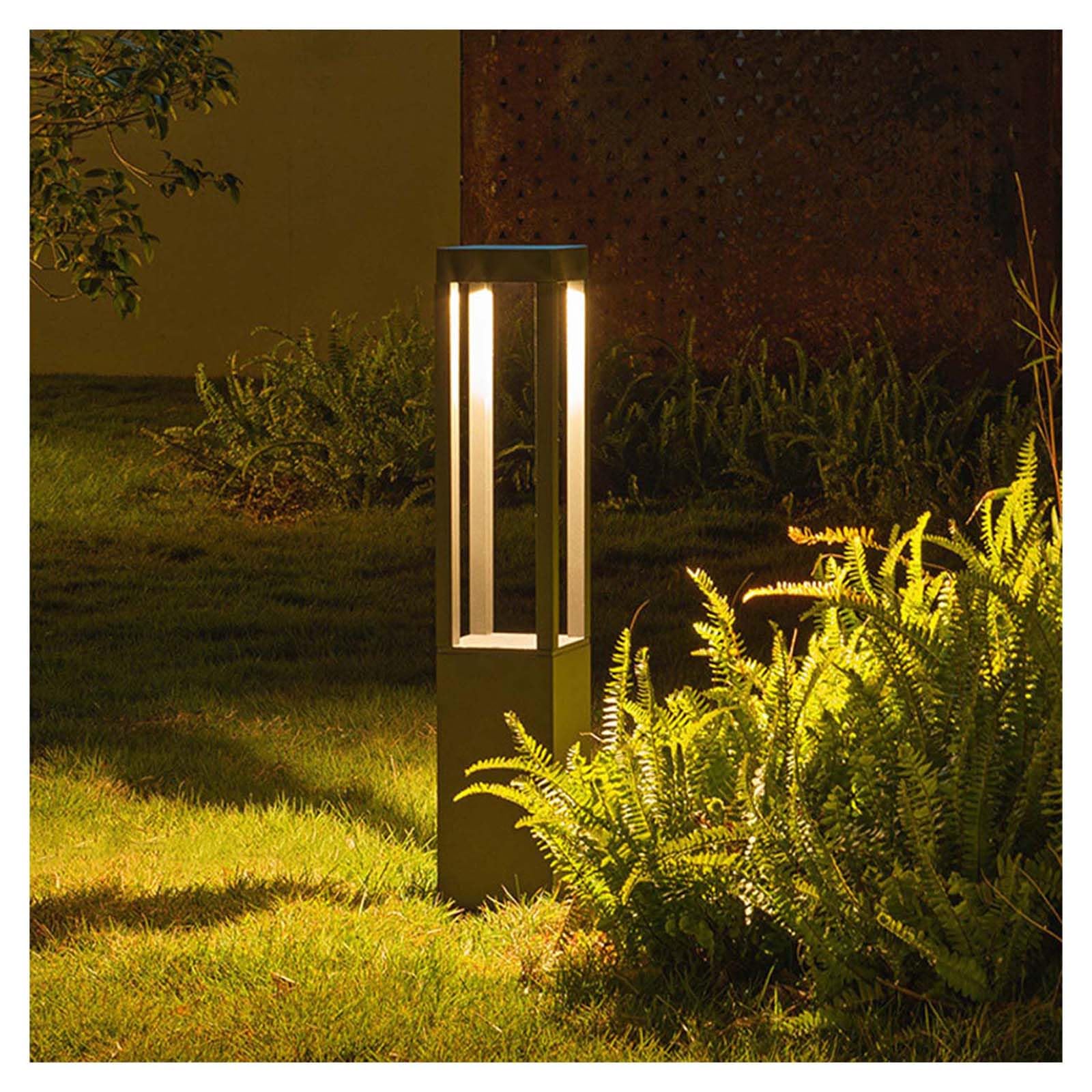 Lampe solaire d'extérieur pour pelouse et jardin carré étanche Lot de 2