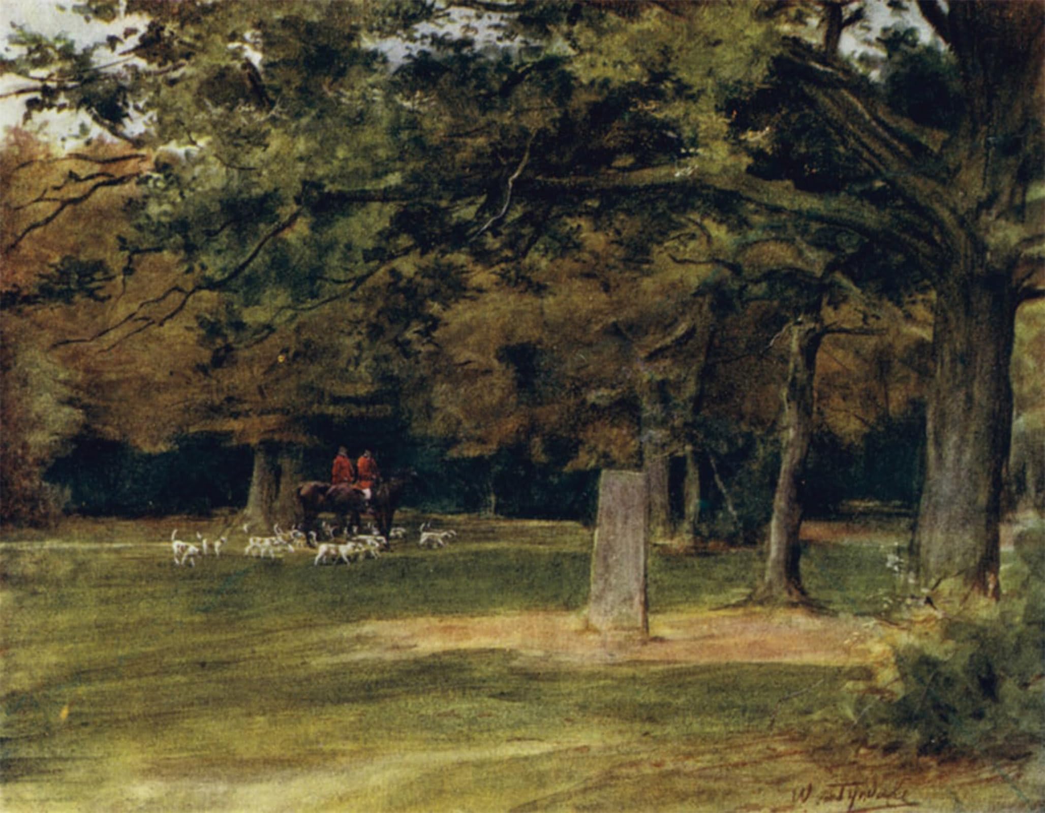 SERENDIPITP Vintage Wall Art Canvas Nordic Poster Canvas Print Picture the New Forest the Rufus Stone by Walter Frederick Roofe Tyndale Wall Art Poster for Home Decor 60x90cm
