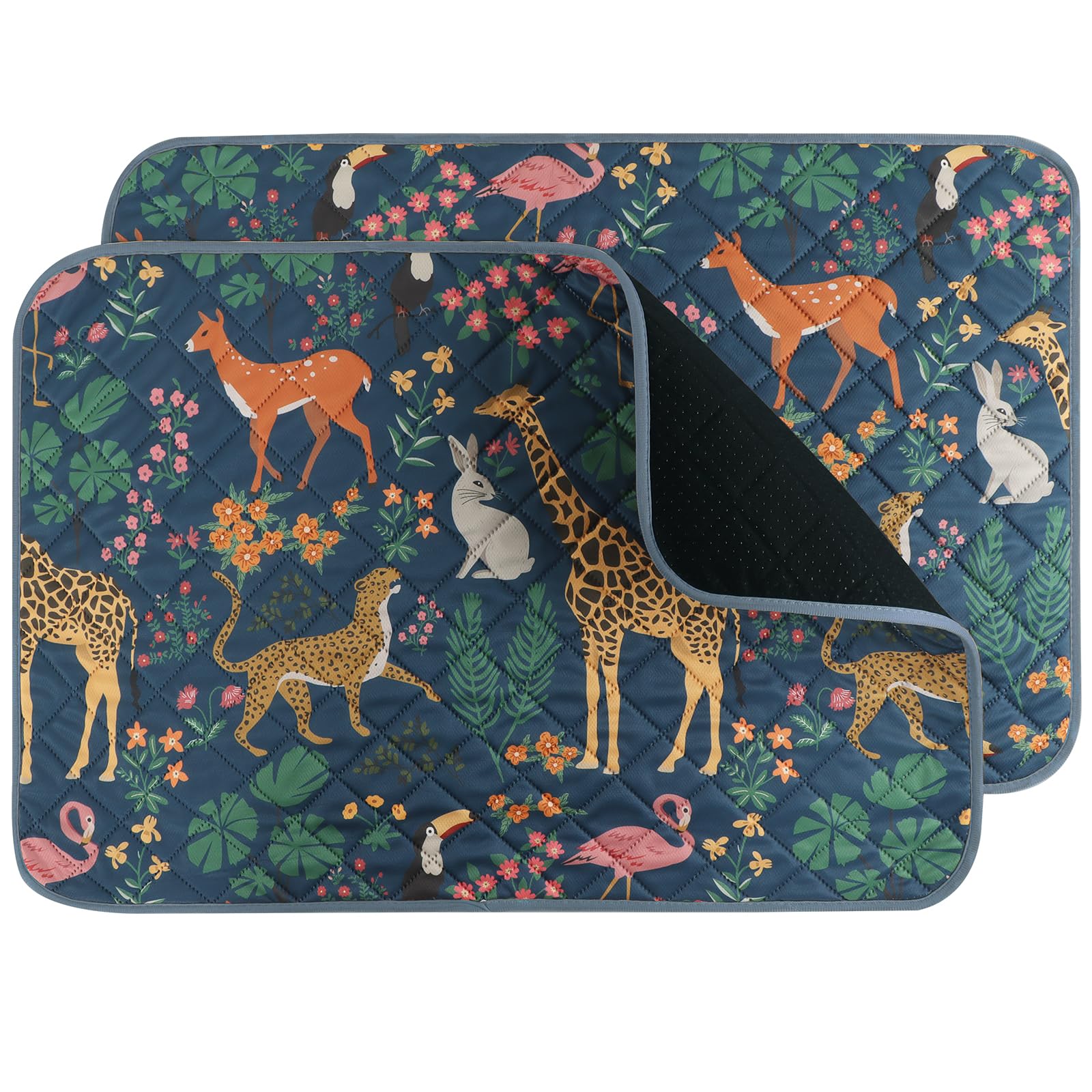 IEUUMLER 2 Pezzi Tappetini Lavabili igienici per Cani, Asciugatura Rapida Tappetino per Addestramento del Cane Riutilizzabile per Gatti, Cani, Conigli, Porcellini d'India EU013