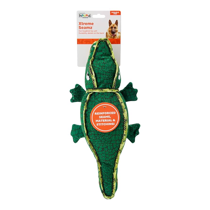 Pet Supplies : Outward Hound Xtreme Seamz Alligator Squeaky