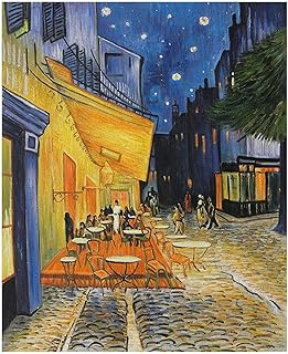Cafe Terrace on the Place du Forum, Arles, at Night - Vincent van Gogh high quality hand-painted oil painting reproduction,starry sky night street,living room decor