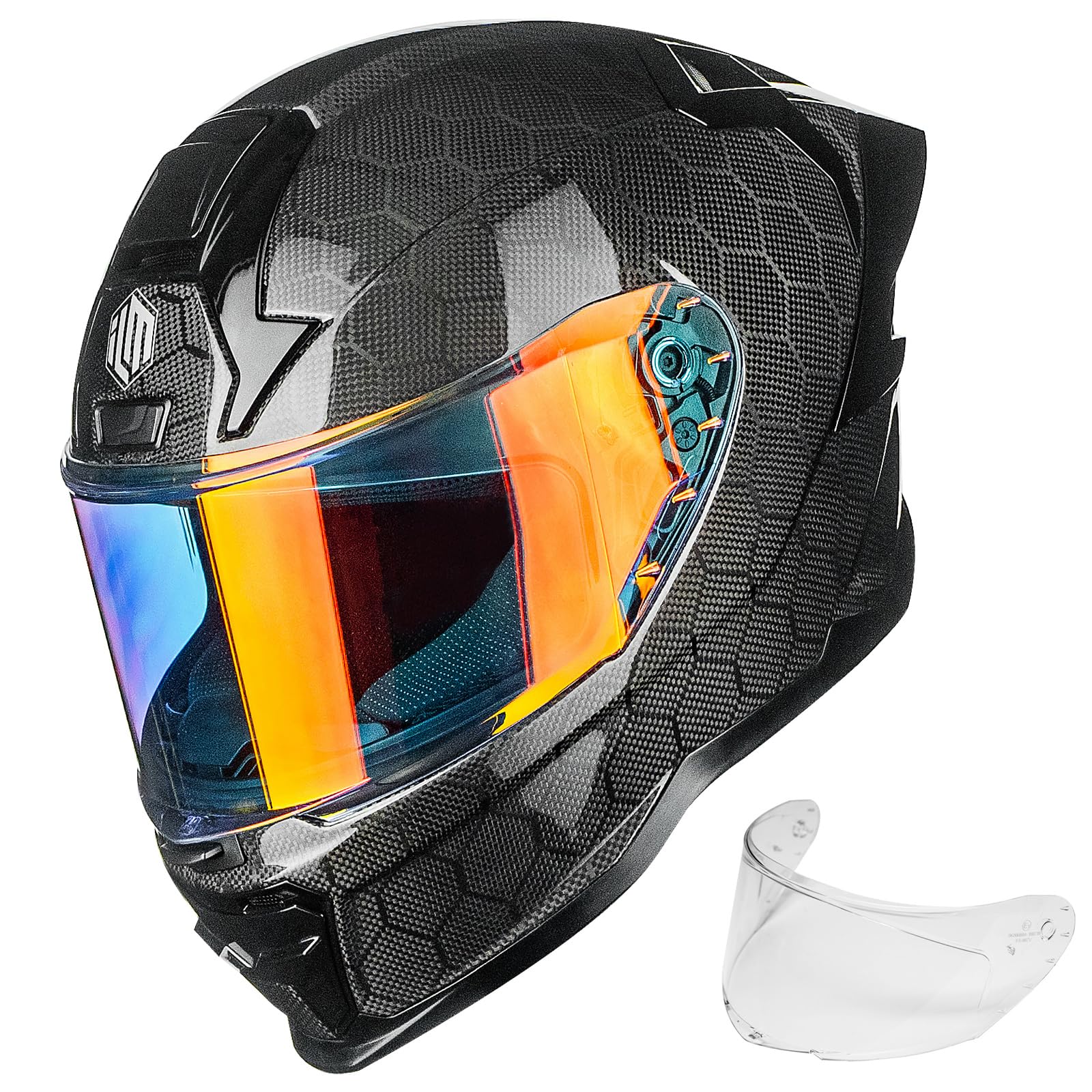 ILMCarbon Fiber Motorcycle Helmets Full Face Racing Helmet for Adult DOT ECE Cascos para Motos MF577P