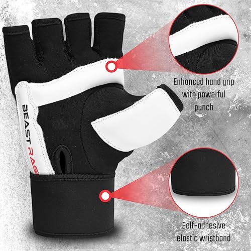 Miniatura 3 de BEAST RAGE Guantes de karate de Taekwondo para hombres y mujeres, guantes de entrenamiento de boxeo, MMA Kickboxing, artes marciales, guantes de