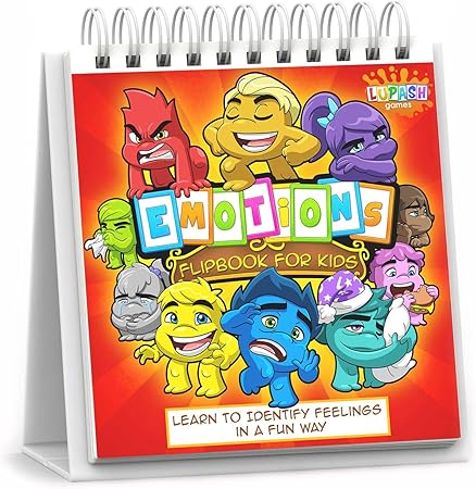 Amazon Professional Therapists 子供用feelings フリップブック 20種類の感情を識別する学習 ムードコーピングスキルと怒りのコントロール Adhd 自閉症 Asd 特別なニーズを持つ子供用 知育 学習玩具 おもちゃ