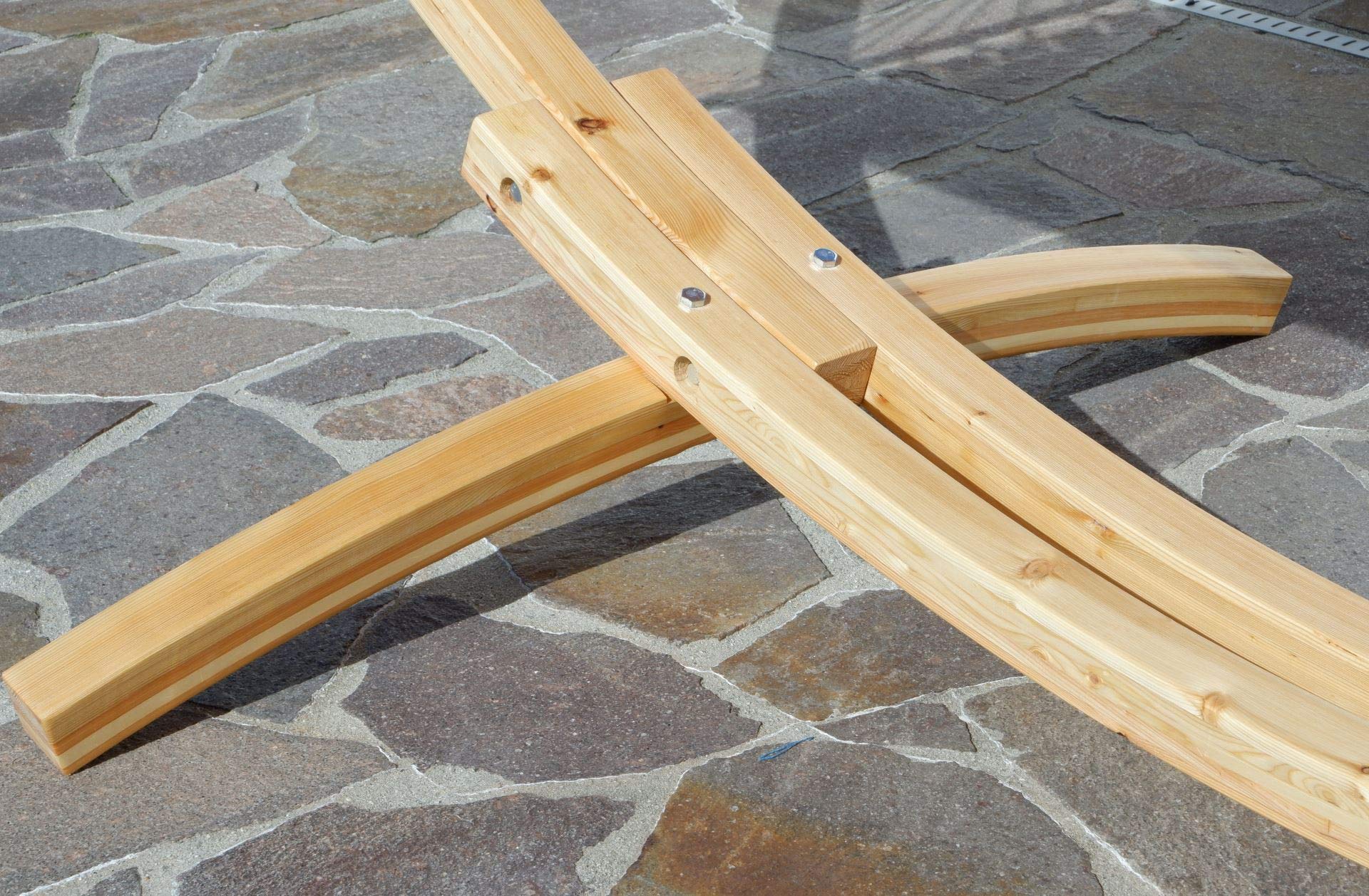 AS-S 350 cm suporte de Hamaca Madera de alerce Incluye Hamaca Natur Mona