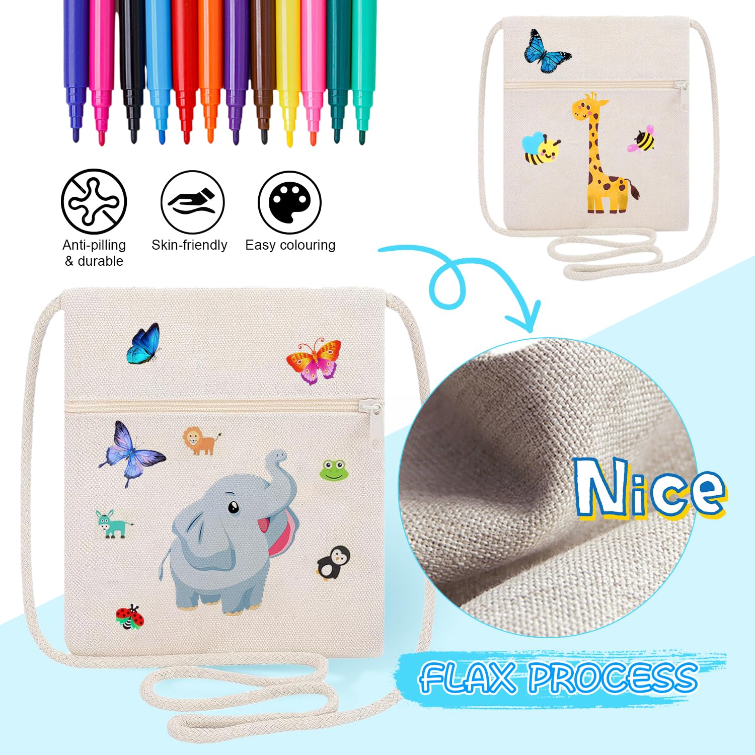 Suynauetev 12 Piezas Bolsas Tela para Pintar Bolsas De Tela Ppara Pintar Bolsa Tela para Pintar Bolsa De Tela para Pintar para Actividades De Diseño Creativo Como Regalos Navideños Variados