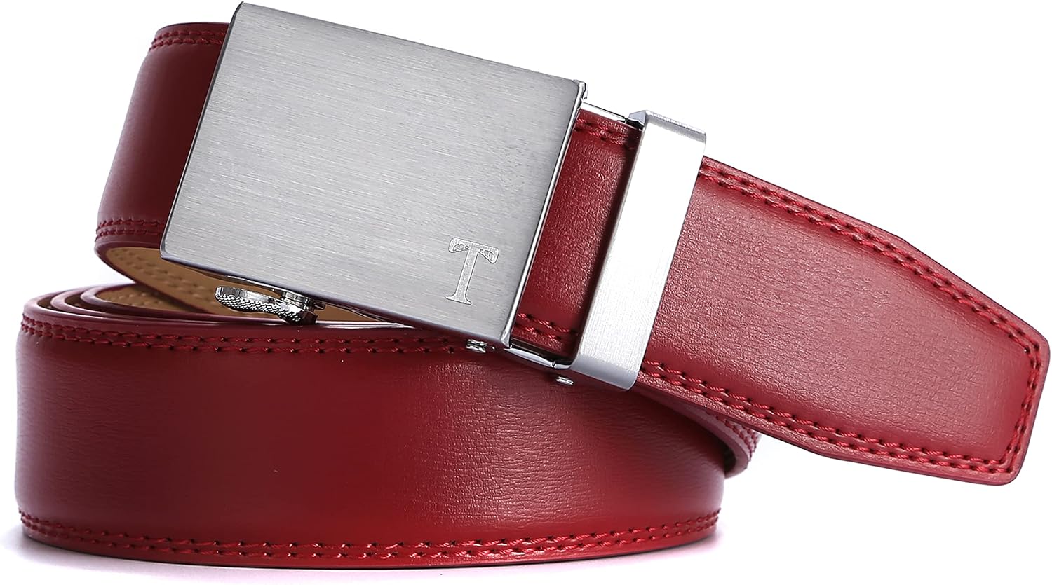 Tonywell Ratchet Belts for Men, Leather Dress Casual Belt, 1 3/8" Adjustable with Comfort Click Buckle - Image 3