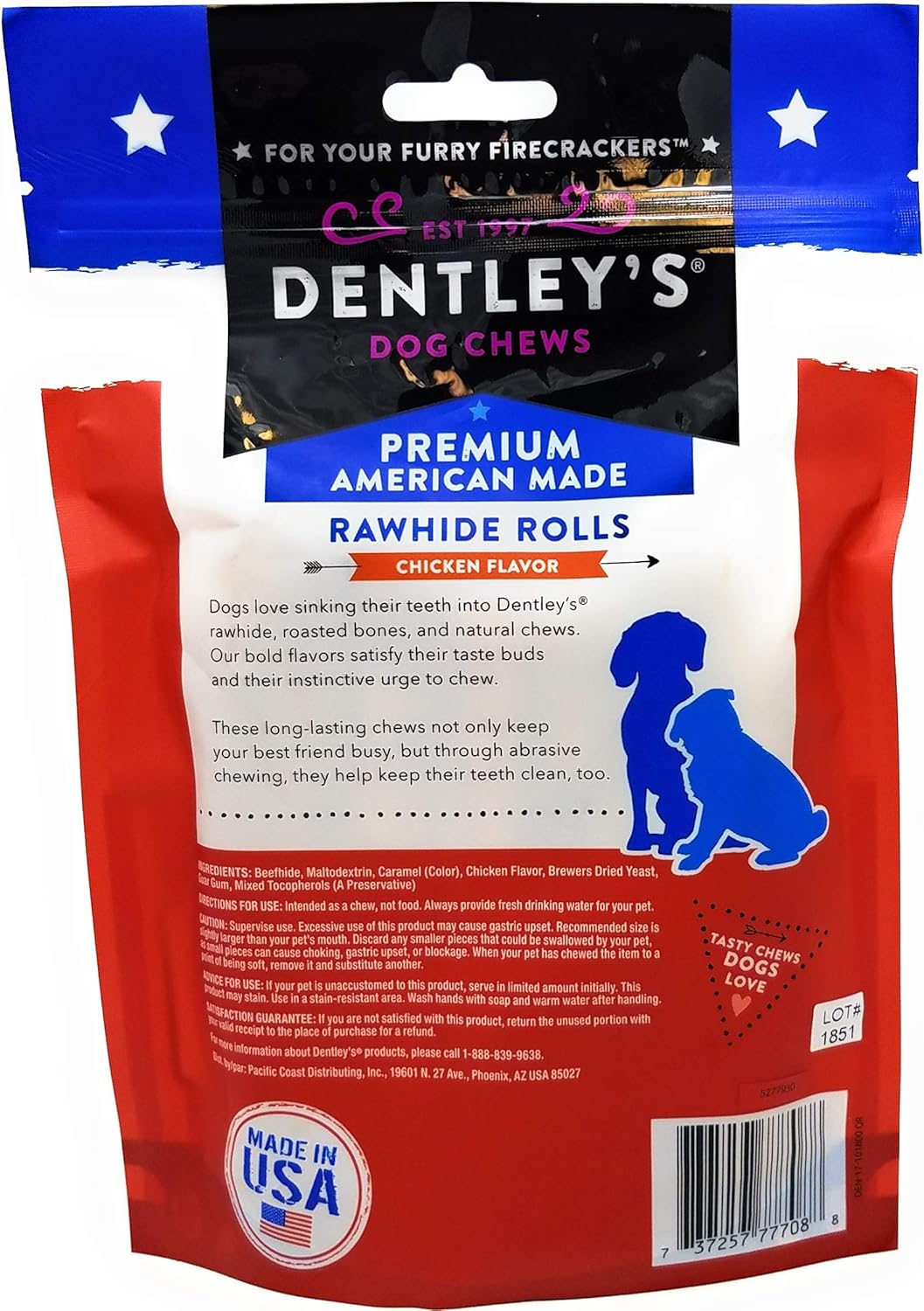 dentley's rawhide knotted bones