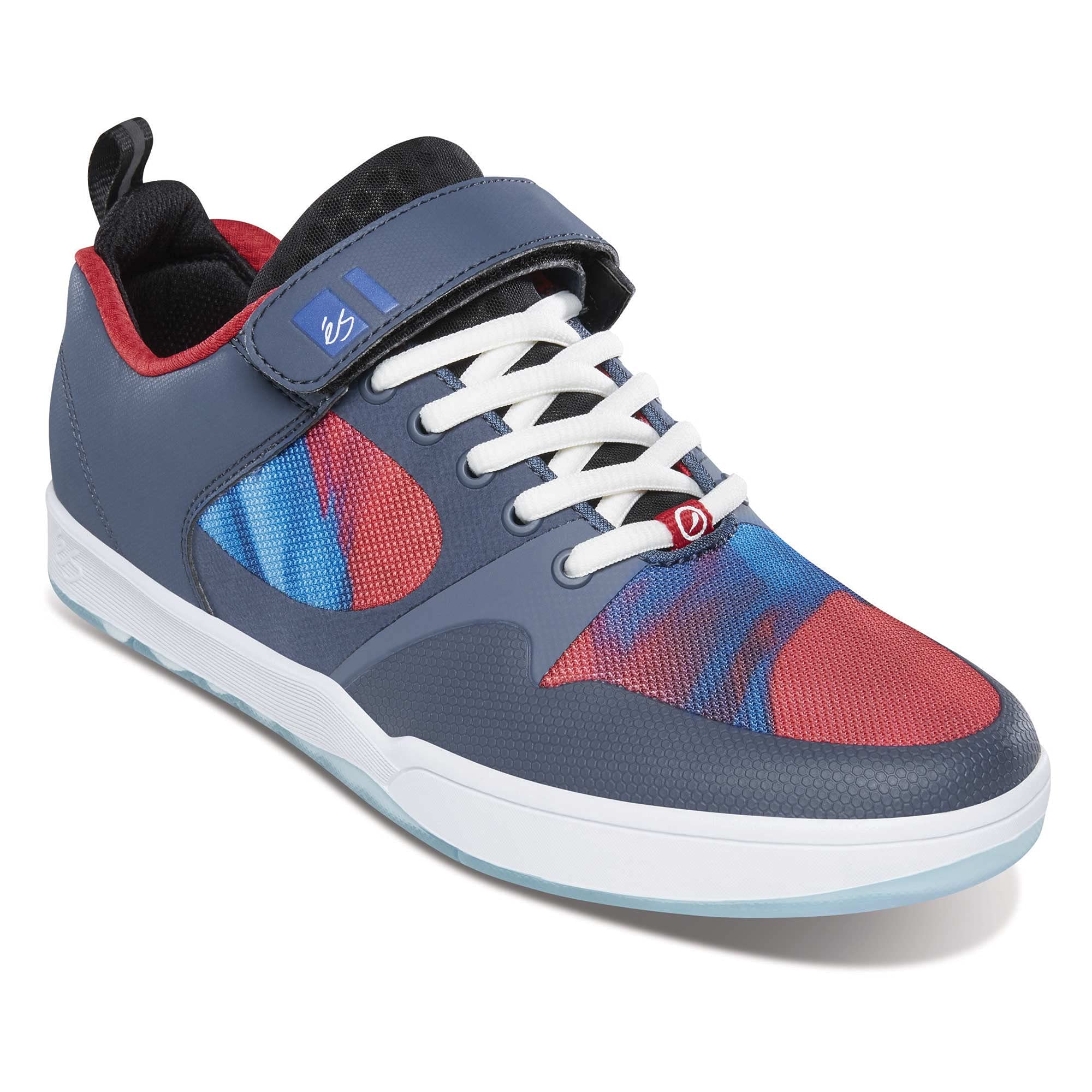 ES Skateboard Shoes Accel Plus Ever Stitch Navy/Red/White Size 8