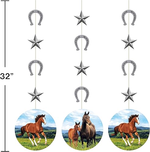 Miniatura 2 de Decoración colgante de caballo salvaje, 3 unidades, multicolor