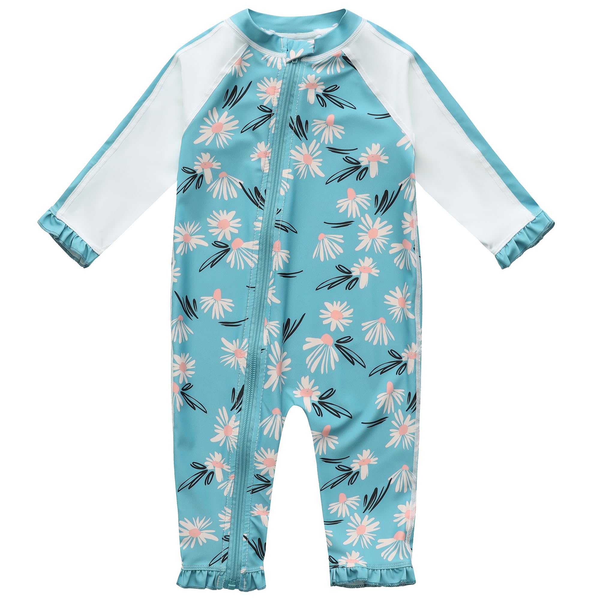 Dovio Baby Swimsuit UPF 50+ Sun Protection One Piece Zipper Beach Swimwear for Little Boys Girls Toddler