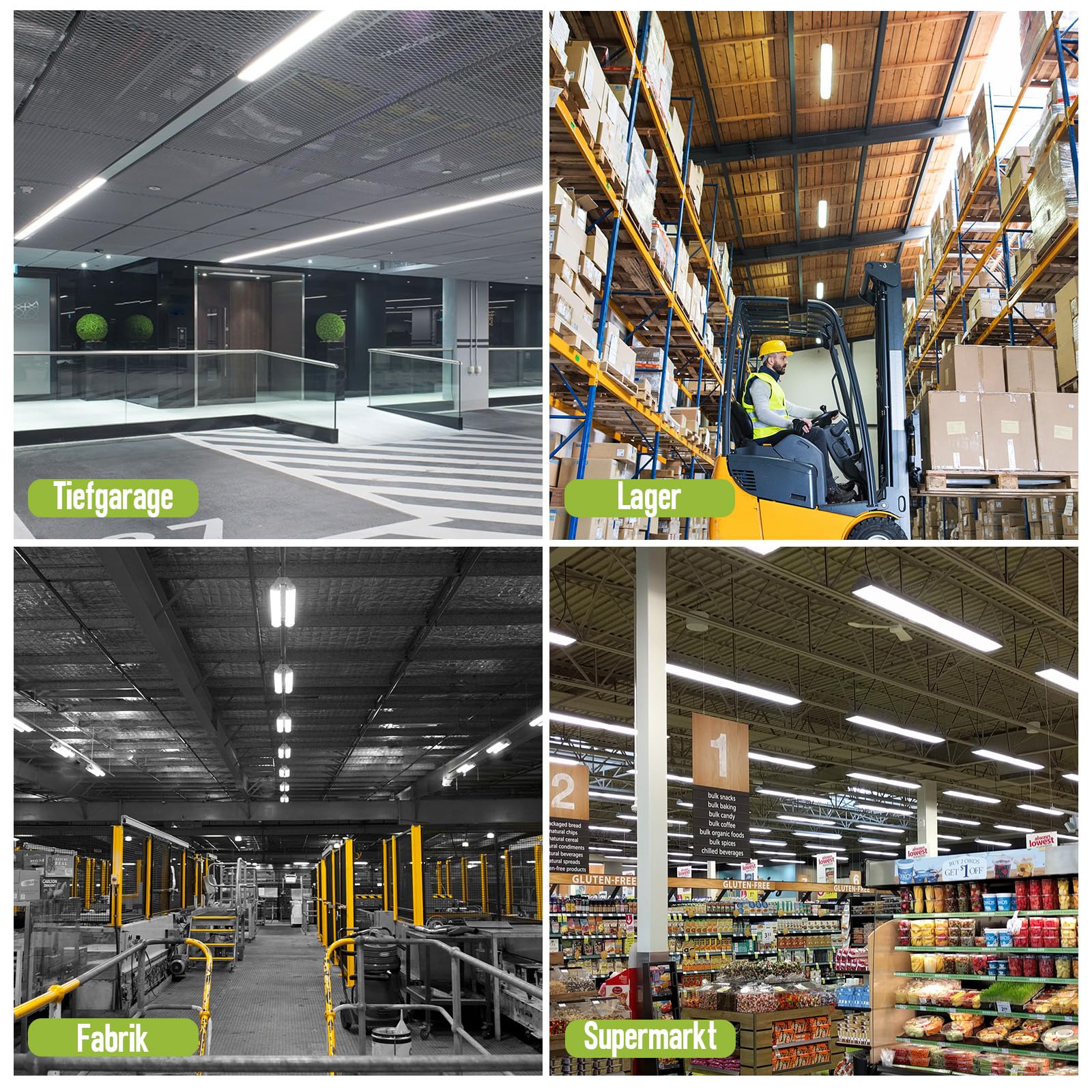 Lampa sufitowa LED Płaska 61cm 30W Liniowa Lampa Sufitowa 3000K/4000K/6500K 3000Lm na Wilgoć Płaska Ultracienka Lampy Sufitowa Panel LED do Salonu Sypialni Kuchni Piwnicy Biała