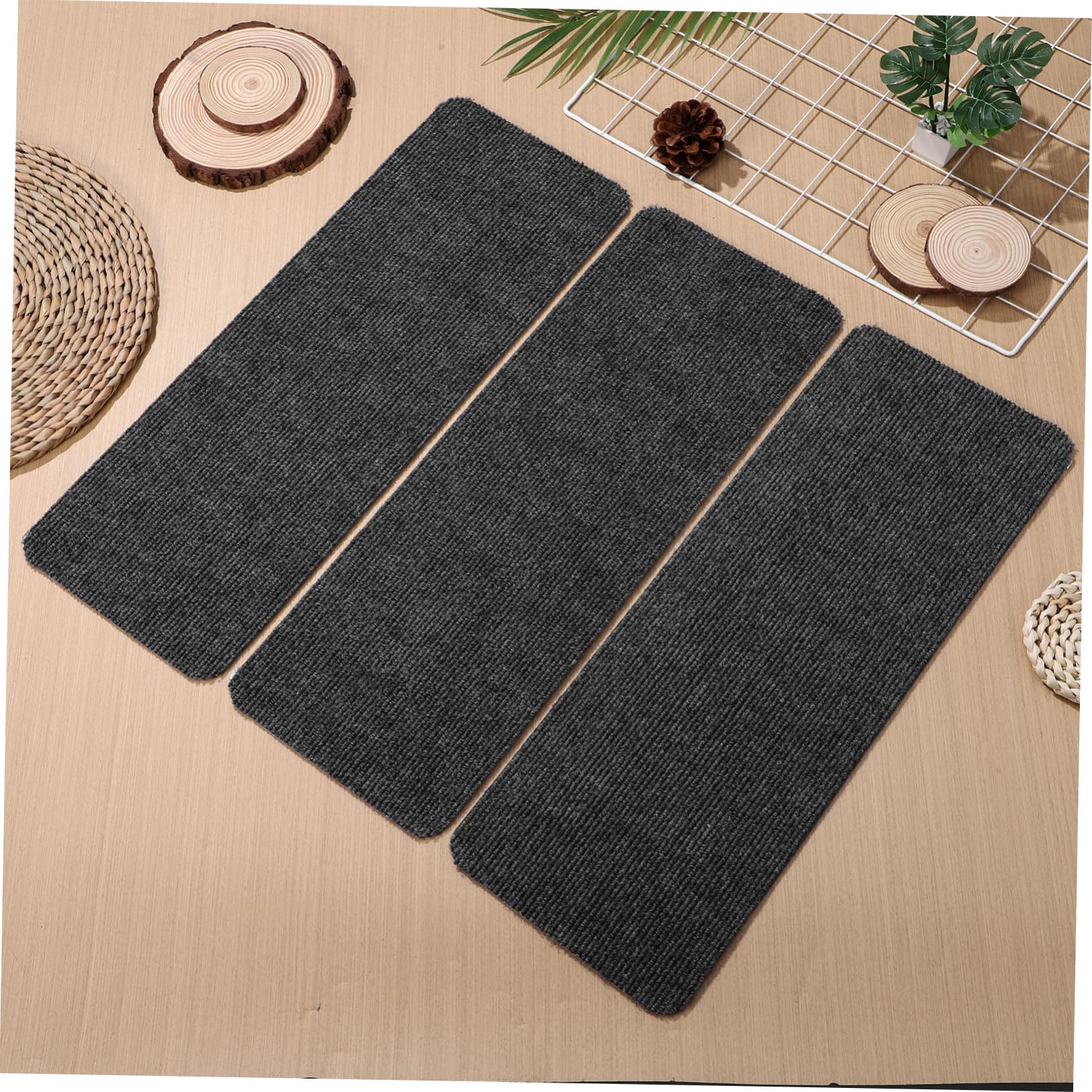 Bandes de Tapis D'escalier 15 Pièces Antidérapantes Maison