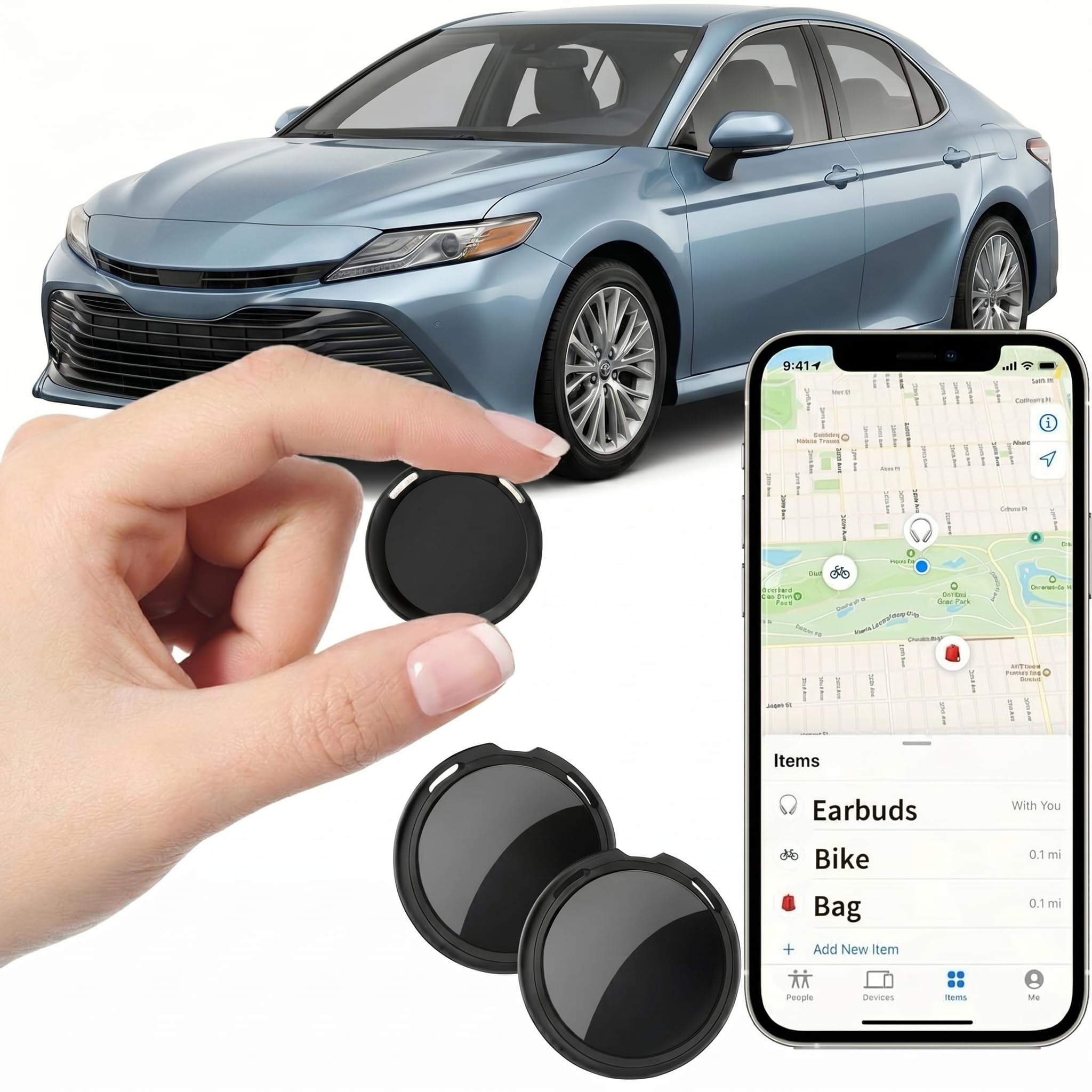 Photo 1 of 2 Pack GPS Trackers for Vehicles Car Tracker Device Find My iOS Only
