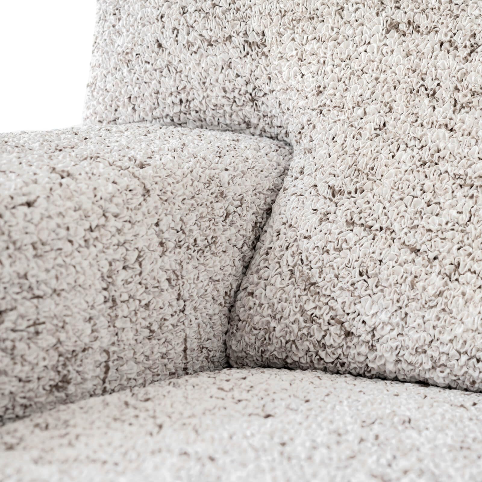 PAULATO - Funda de Sofá 1 Plaza Sillón de Microfibra con Estampado, Tejido Biextensible Antirrayas Lavable a Máquina, Certificado Oeko-Tex, Diseño Vittoria Natural - Made in Italy
