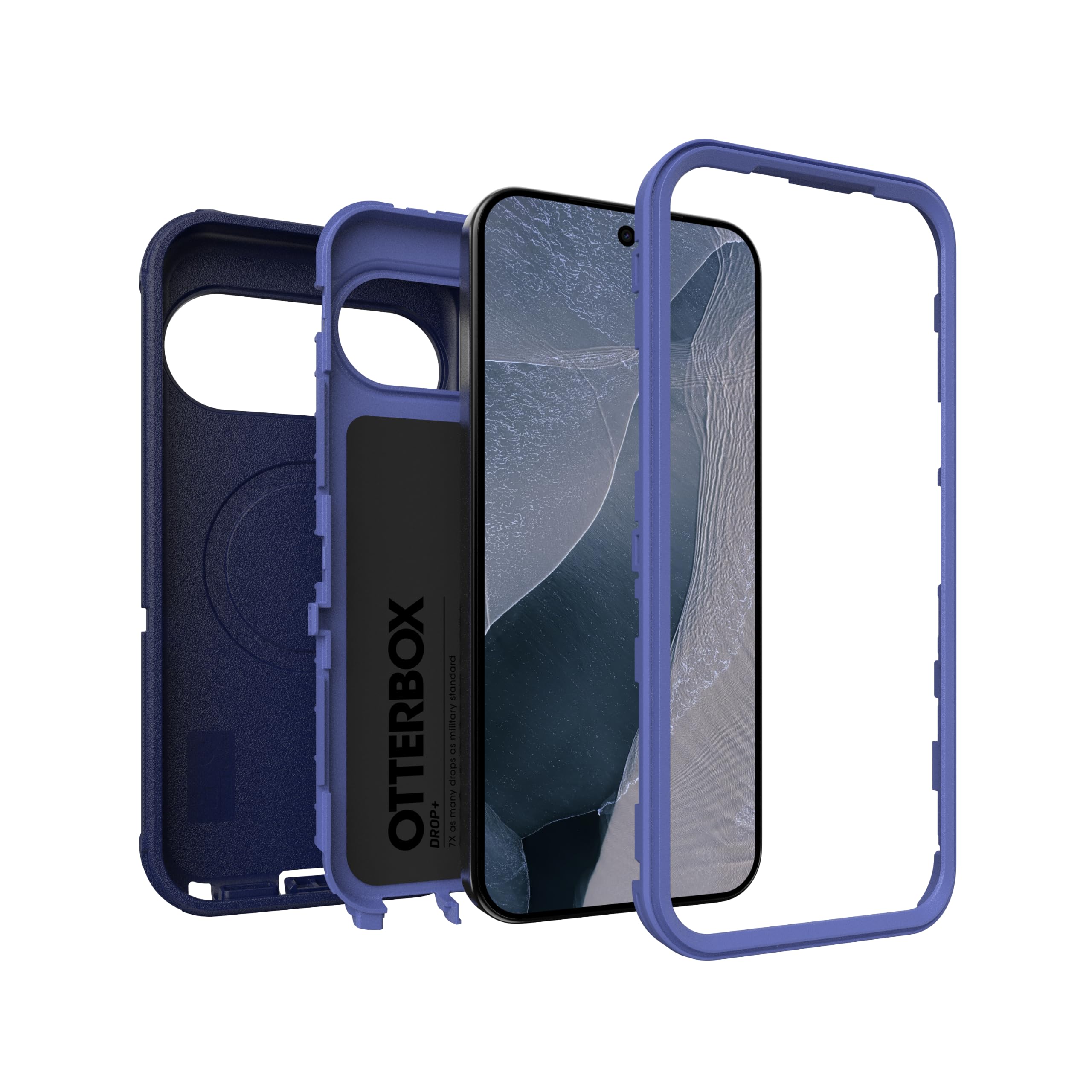 OtterBox Cover Defender Pro Pixelsnap per Pixel 11 Pro XL, Blu | Custodia protettiva antiurto, a prova di caduta, protezione estrema, con magneti, testata 7x norme MIL-STD 810G