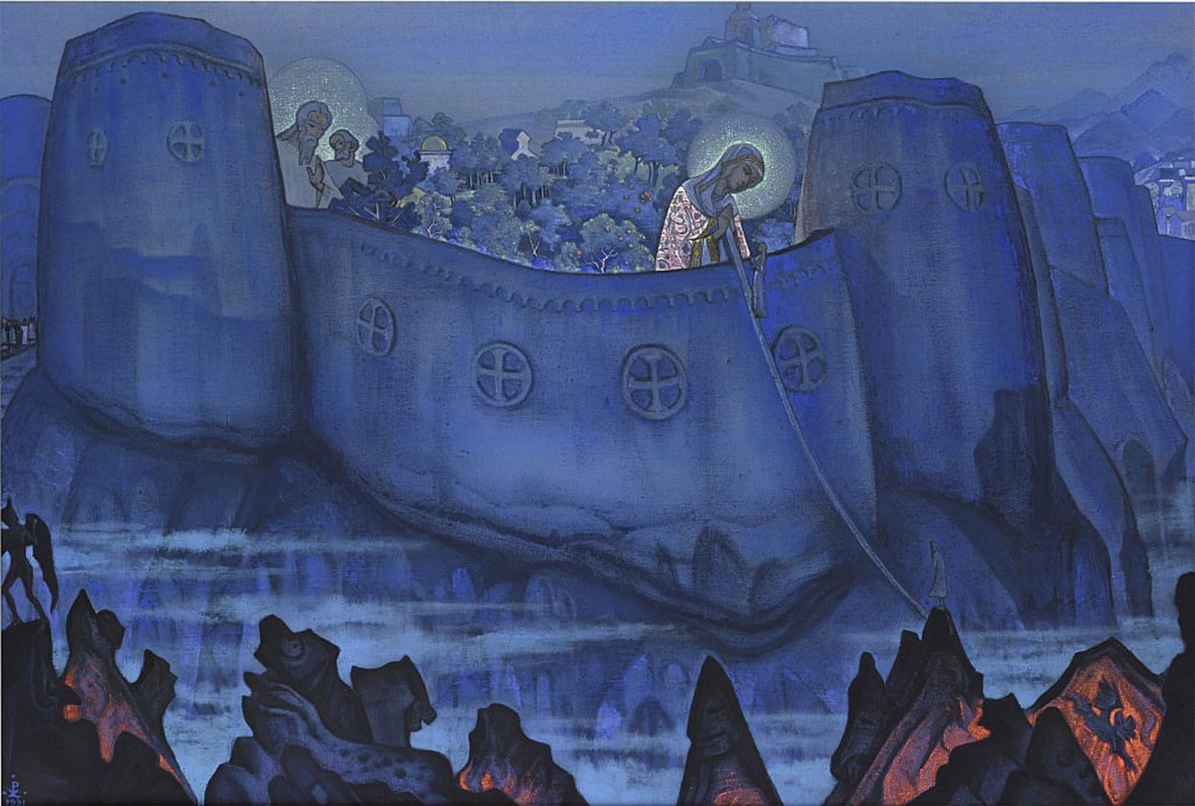ARTXLXXBN Famous Art Print Poster Vintage Wall Art Lady Laboris by Nikolai Konstantinowitsch Roerich Canvas Art Poster for Home Decor 60x90cm