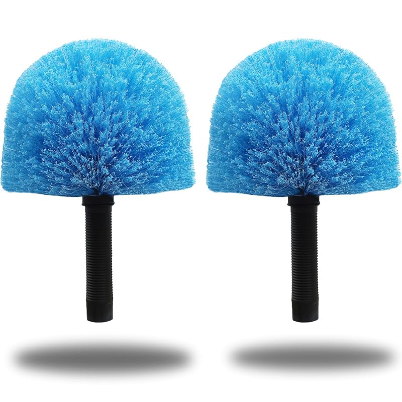 Kit com 2 Cabeças de Escova Espanadora para Teias Tockrop Azul com Rosca de 19,1 mm