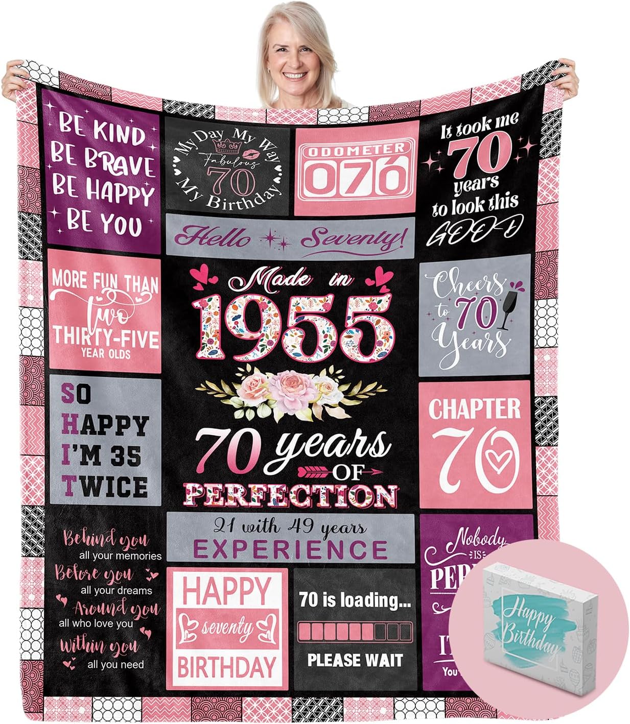70th Birthday Gift Woman Wine Glass - 60+ Gift Ideas For 2026