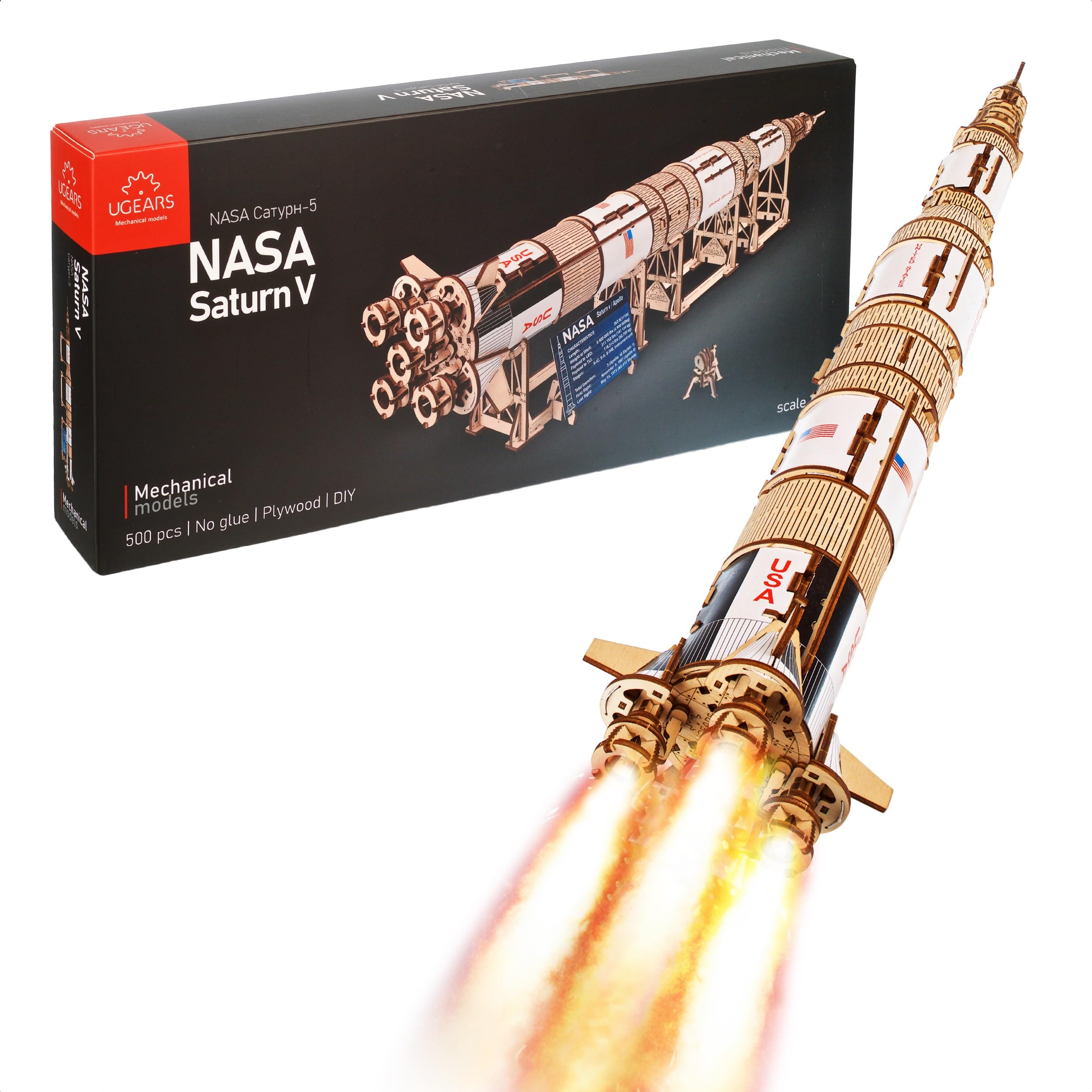 Amazon.com: UGEARS NASA Saturn V 3D Puzzles for Adults - Wooden