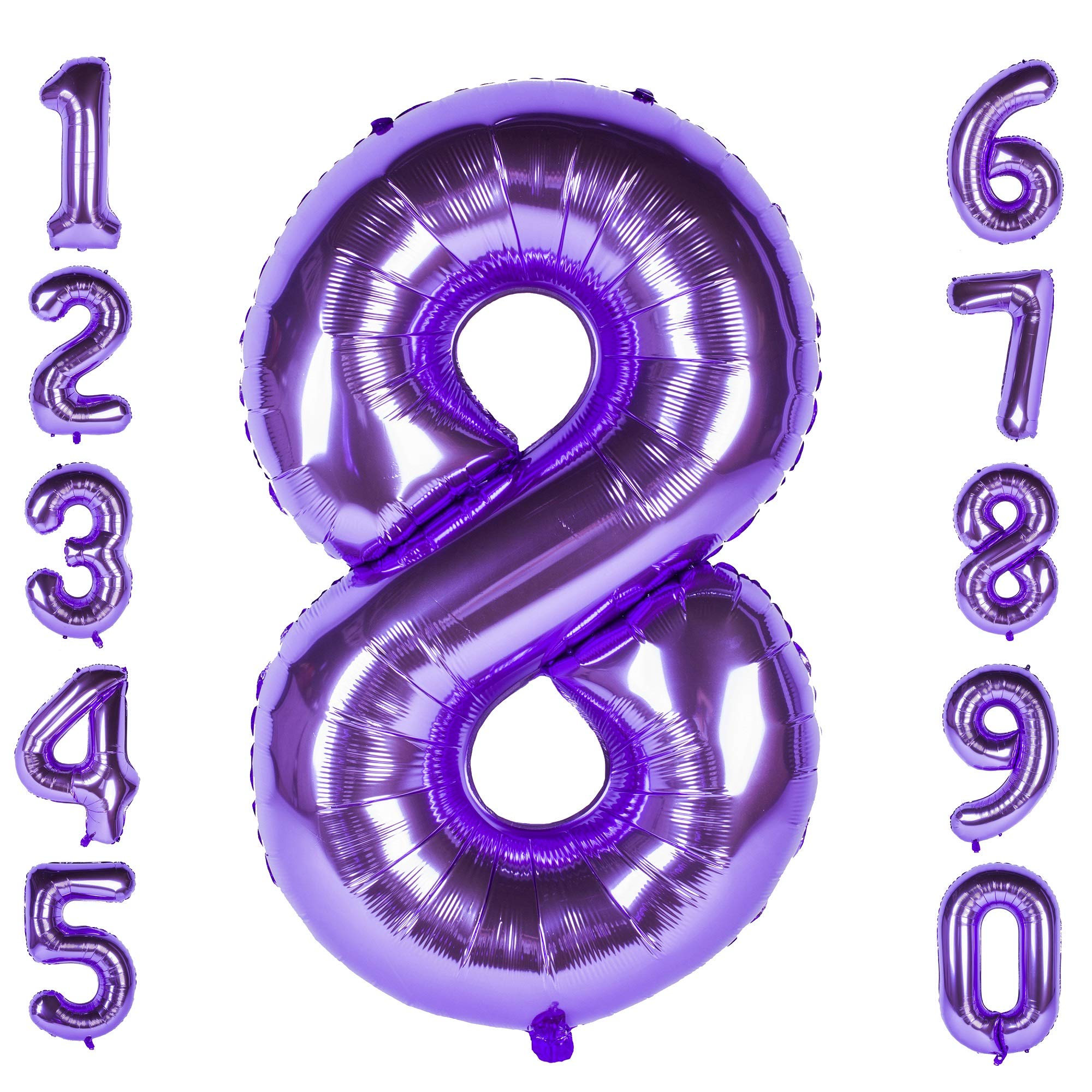 Red 0 balloon 40 Inch Giant Helium Foil Number 0 to 9 Red Balloon Birthday Wedding Party Digital Decorations (Number 0) — view 189