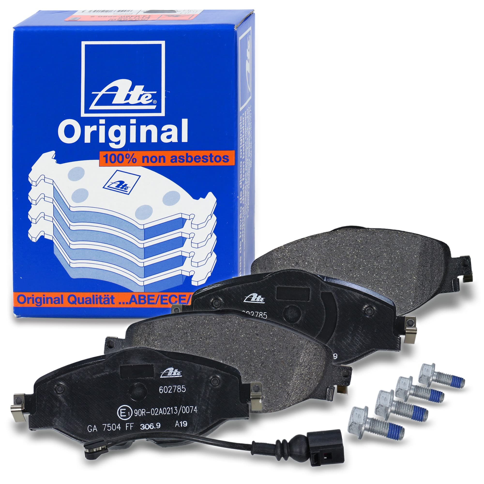 ATE Set di freni +dischi freno anteriori ¯ 288mm ventilati +posteriori ¯ 272mm pieni e pastiglie freno anteriori +posteriori Compatibile con AUDI A3, Q2, SEAT ATECA, LEON, SKODA KAROQ, VW GOLF 7