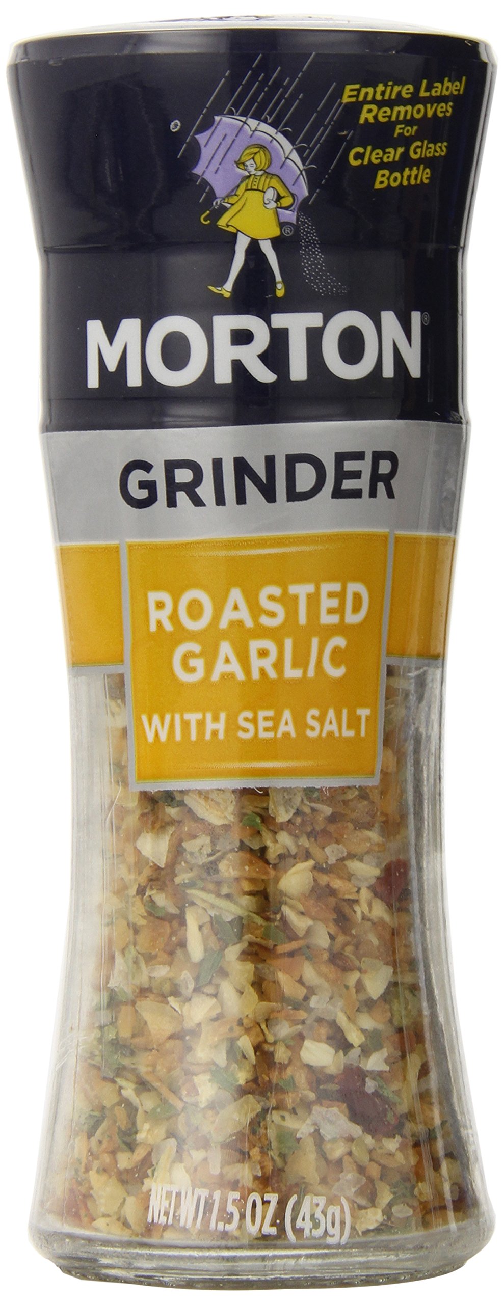 Buy MORTON Roasted Garlic Sea Salt Grinder, Spice Dispenser, Roasted Garlic Grinder, Ideal for