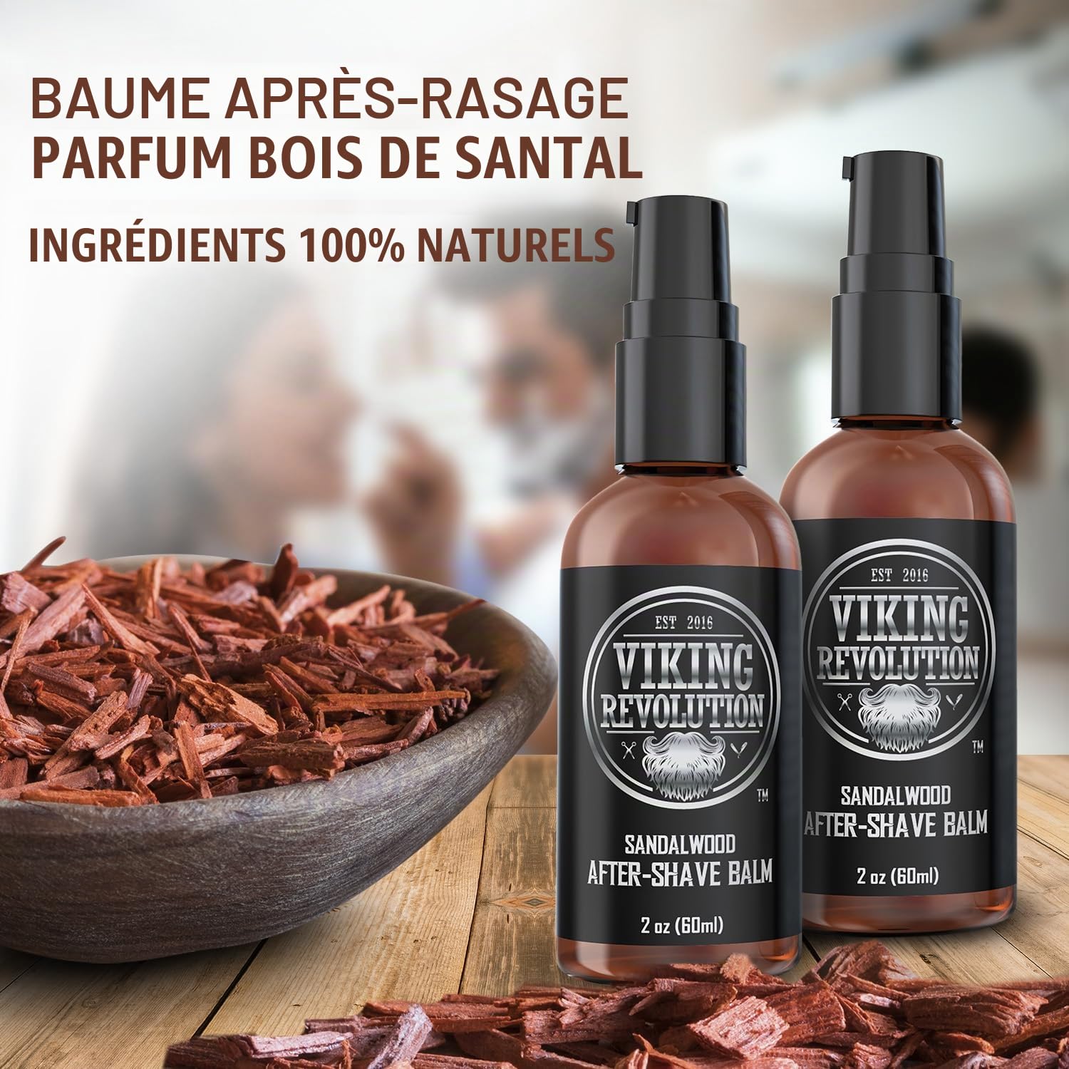 Luxury After-Shave Balm for Men - Premium After-Shave Lotion - Soothes and Moisturizes Face After Shaving - Eliminates Razor Burn for A Silky Smooth Finish - Sandalwood Scent (2 Pack)