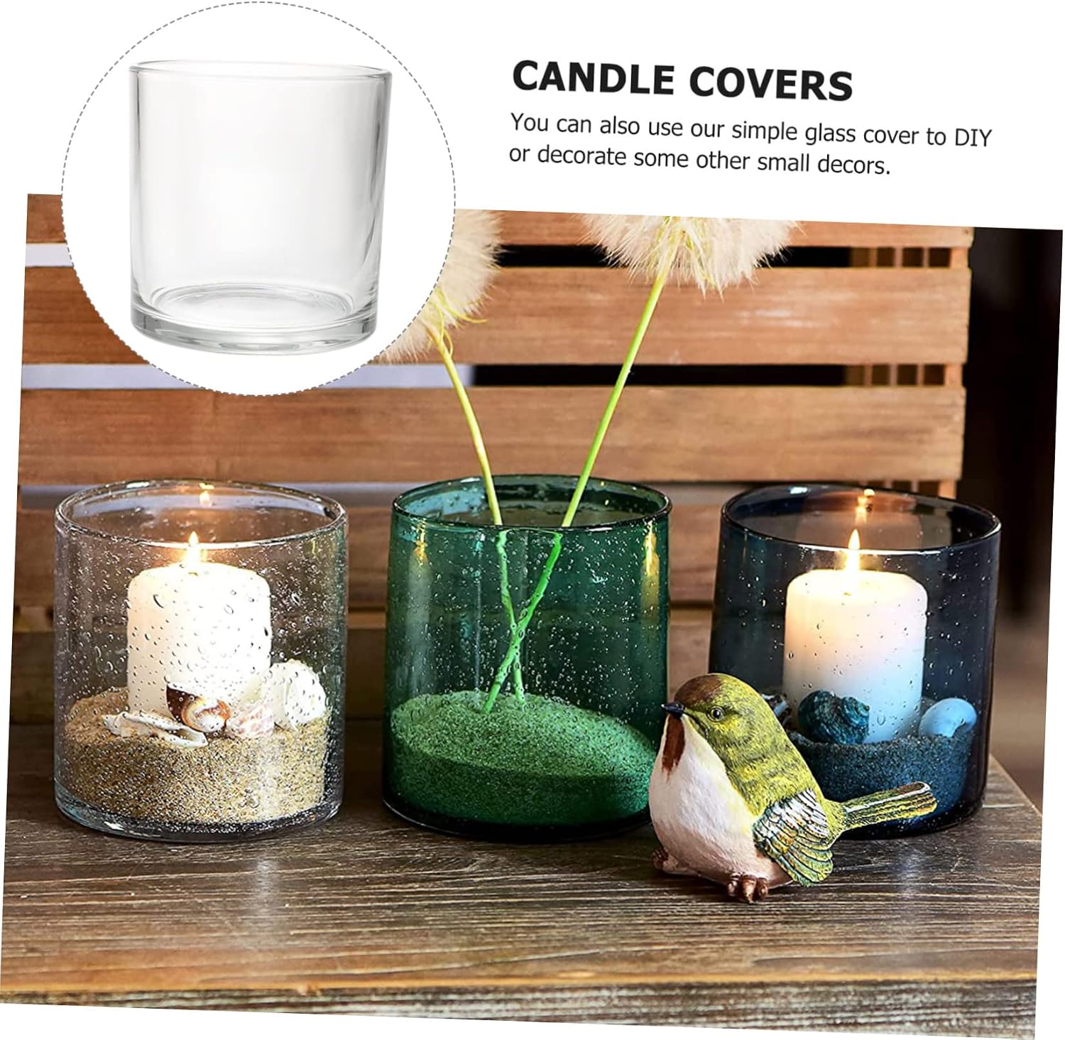 Candle Glass Shades Multi-Purpose Windproof Candle Protector Elegant Christmas Holder Simple Protectors for