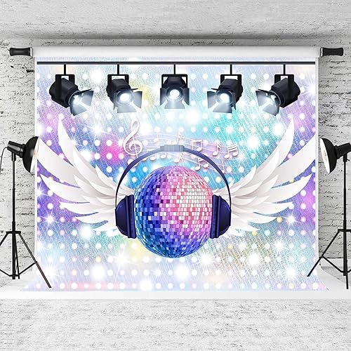 Miniatura 2 de EMDSPR Telón de fondo de fiesta de discoteca, 7 x 5 pies, bola de discoteca, fiesta de cumpleaños, fotografía, fondo, club nocturno, música,