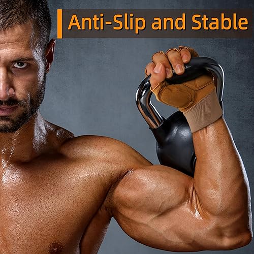 Miniatura 4 de Guantes de levantamiento de pesas, guantes de gimnasio transpirables para mujeres y hombres, protección completa de la palma