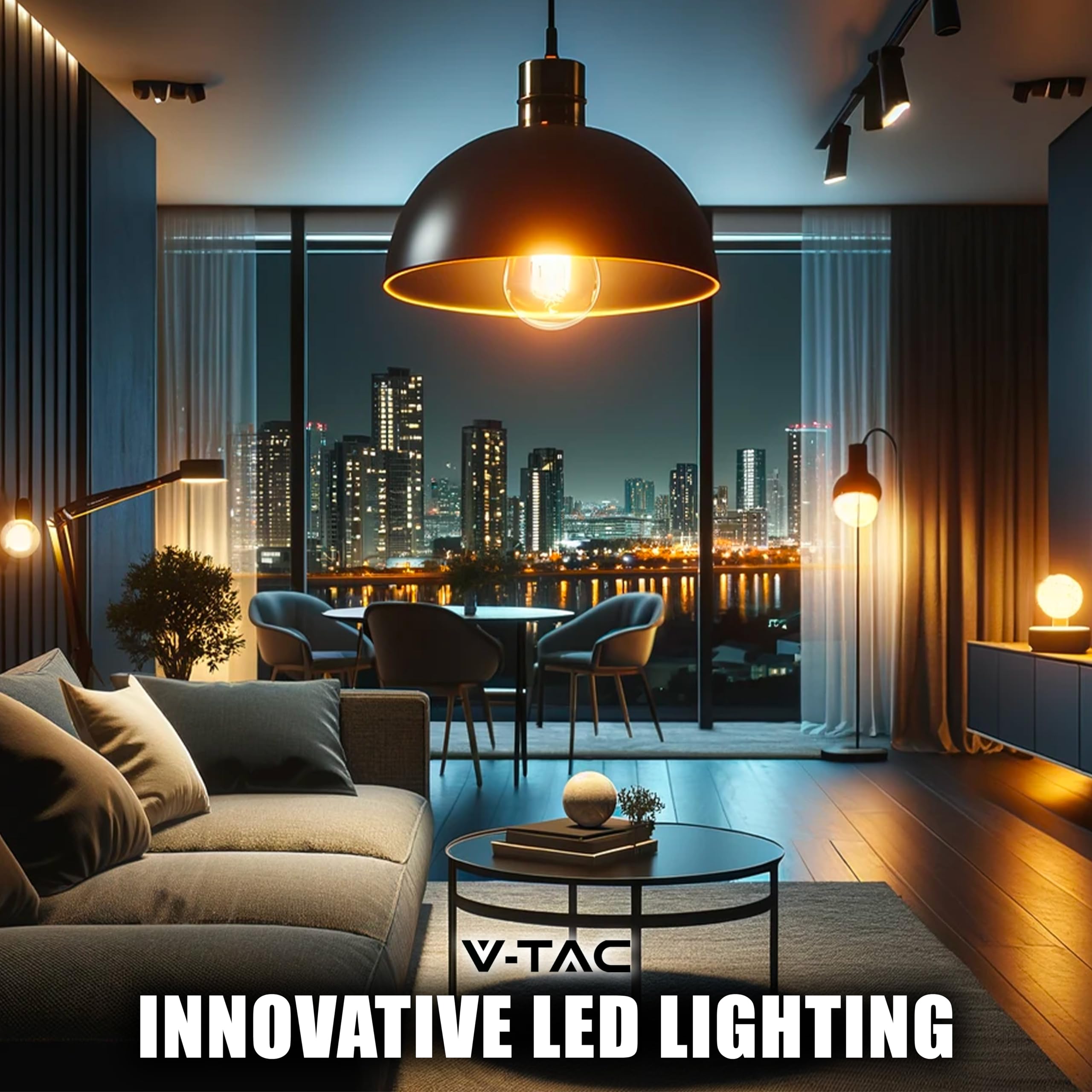 V-TAC 4x Lampadina LED a Filamento con Attacco E27 6W (Equivalenti a 45W) A60-600 Lumen - Lampadine LED Massima Efficienza e Risparmio Energetico - 4000K Luce Bianca Naturale (Confezione da 5)