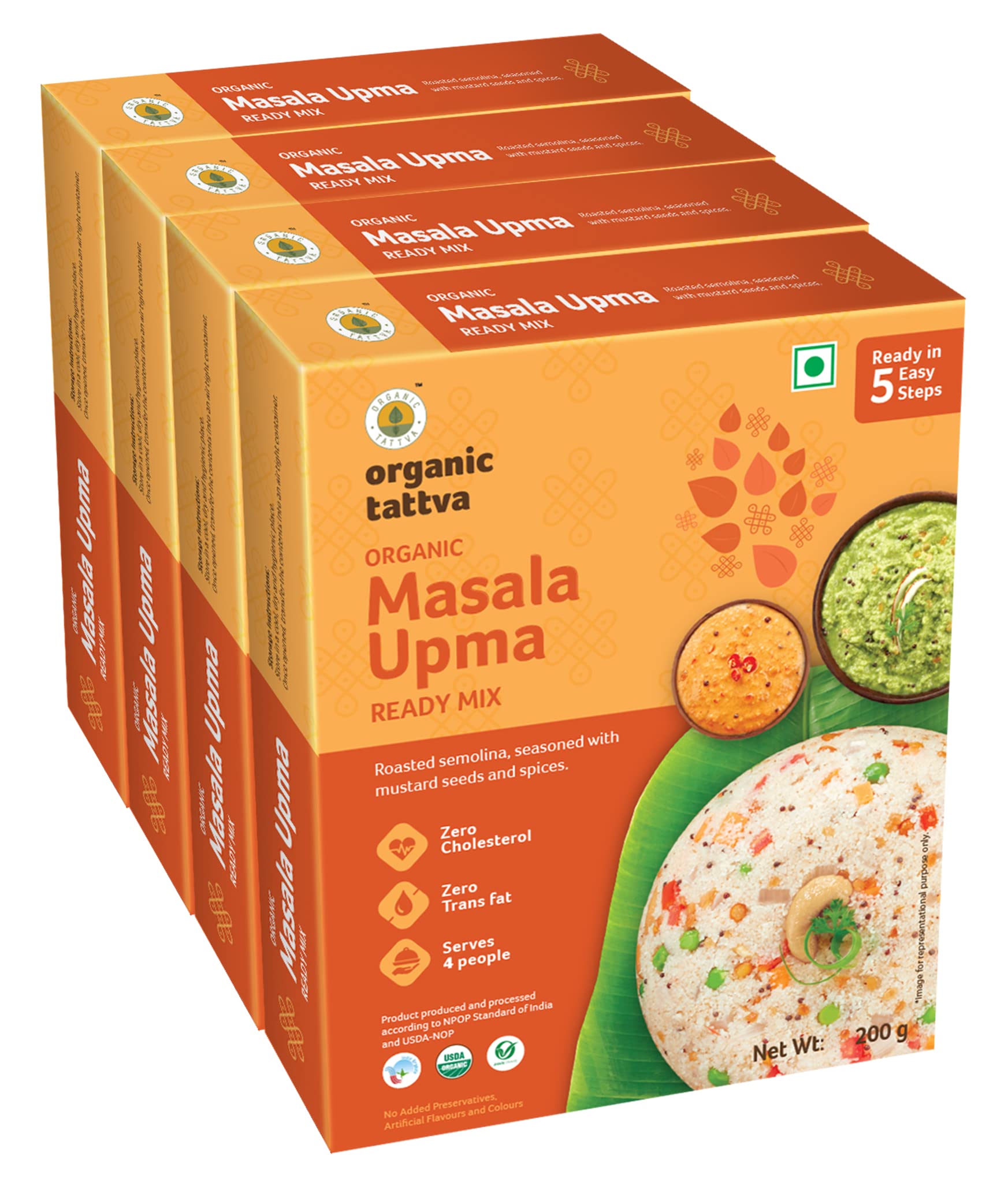 Organic Tattva, Organic Masala Upma Instant Ready Mix 800 Gram | Healthy Breakfast Mix, NO Cholesterol, NO Trans Fat | Rich in Fiber and Protein | Ready in 5 Easy Steps (B09WKGF59G) Amazon Price History, Amazon Price Tracker