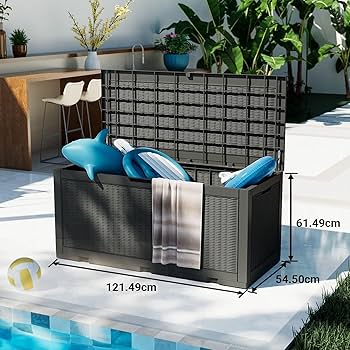 Amazon | 物置 屋外収納 378L大容量 防水 ベランダ収納