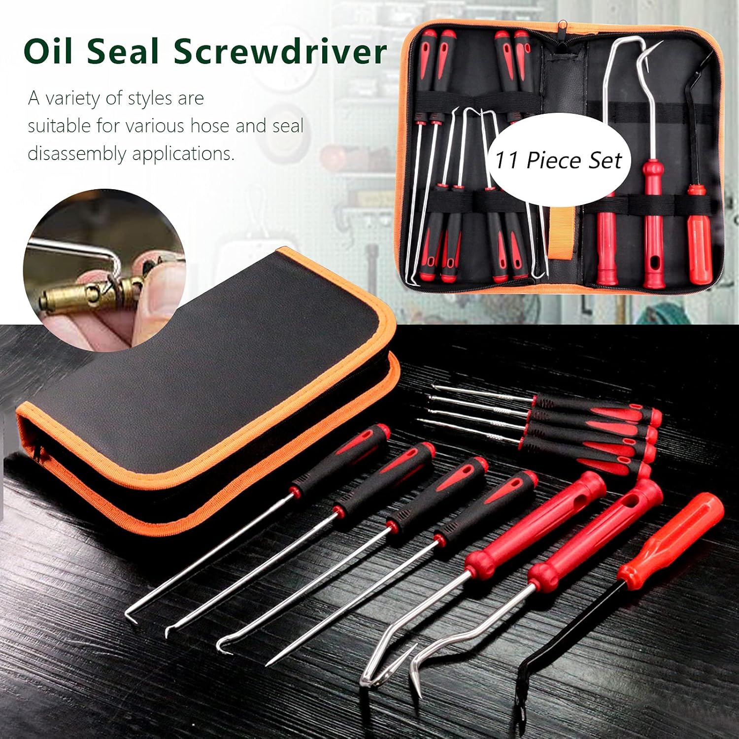 Keadic 11 Piece Heavy Duty Precision Hook Set Long & Mini Precision