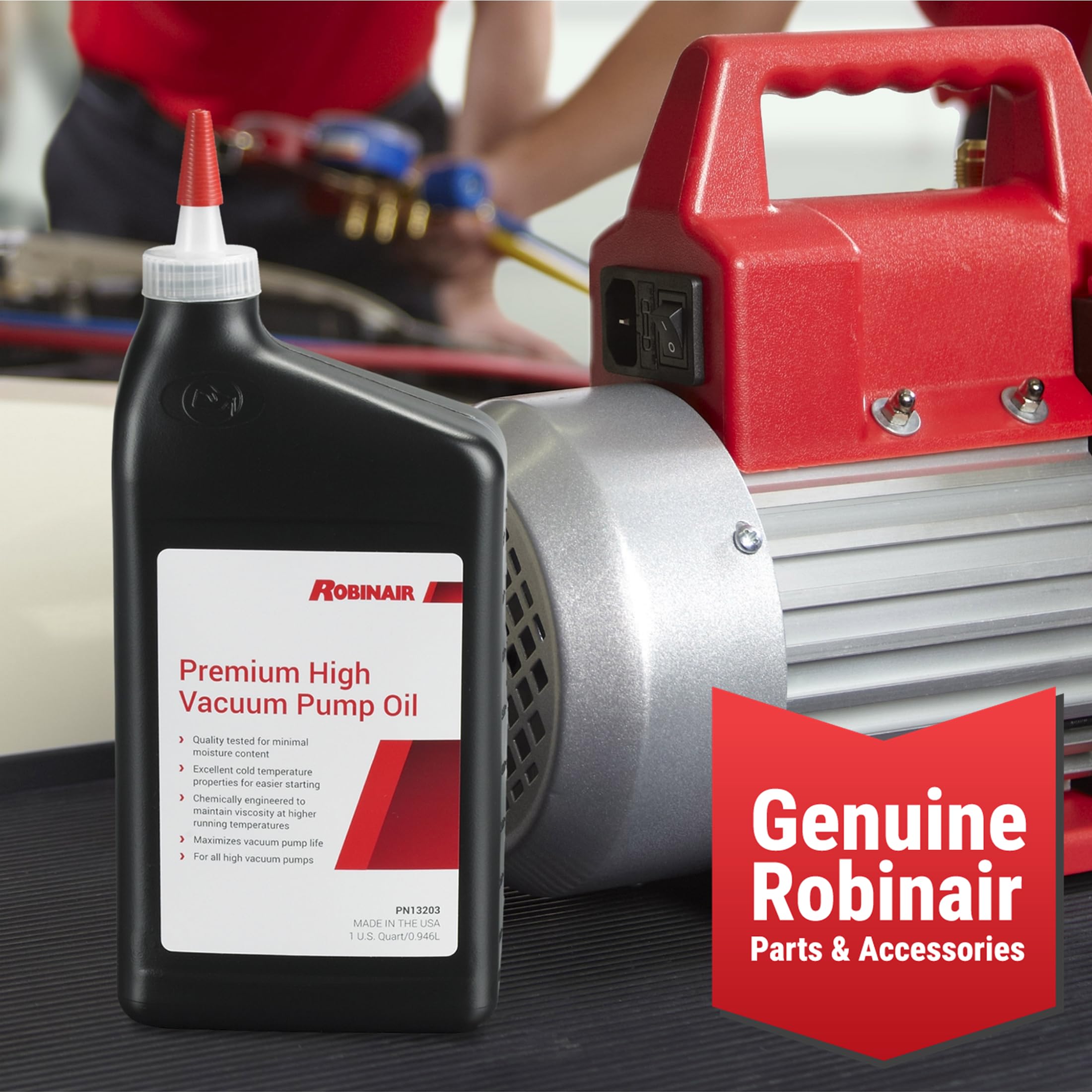 Robinair 13203 - Aceite de Bomba de vacío para Botellas DE 12/1 K