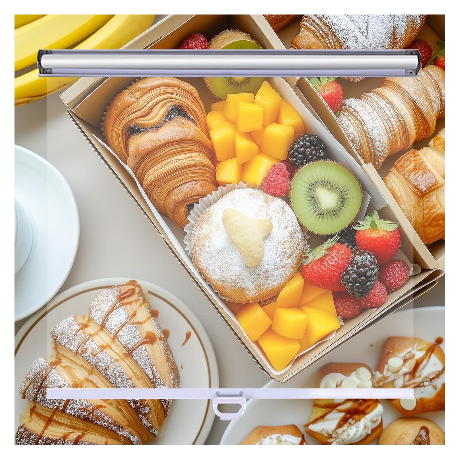 Enrouleur non poreux pour protéger vos aliments de la chaleur et des variations de vitrine