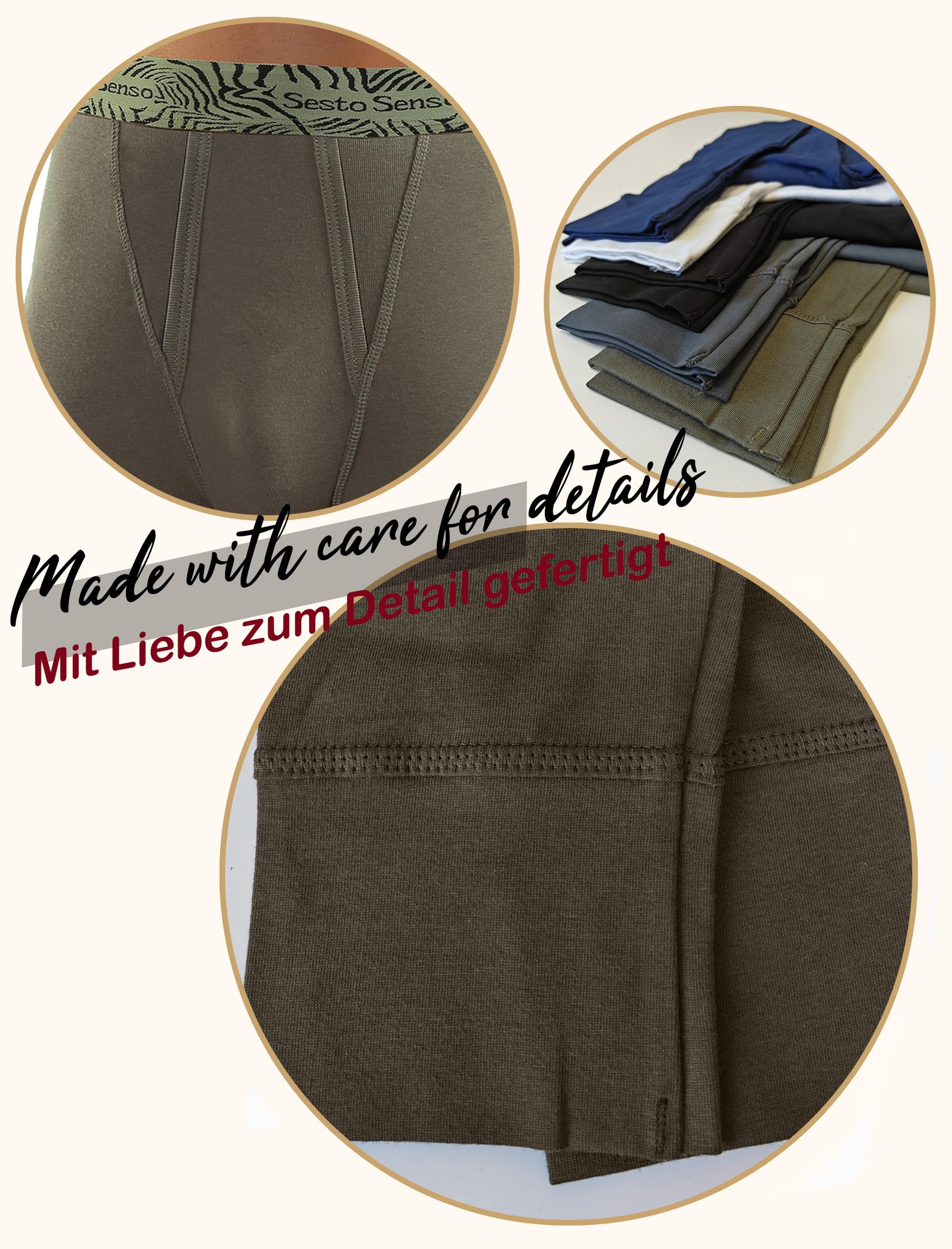sesto senso Męskie długie kalesony bawełniane, bielizna termiczna, bielizna funkcyjna, zima