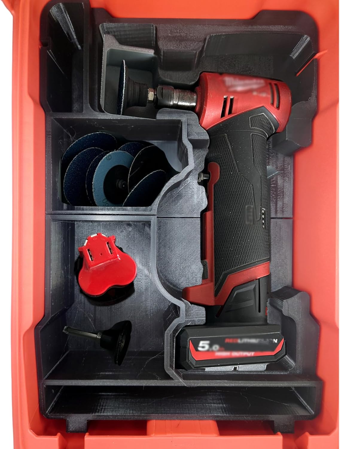 Packout Compact Insert For Milwaukee M12 Die Grinder Organizer Tool Tray Insert