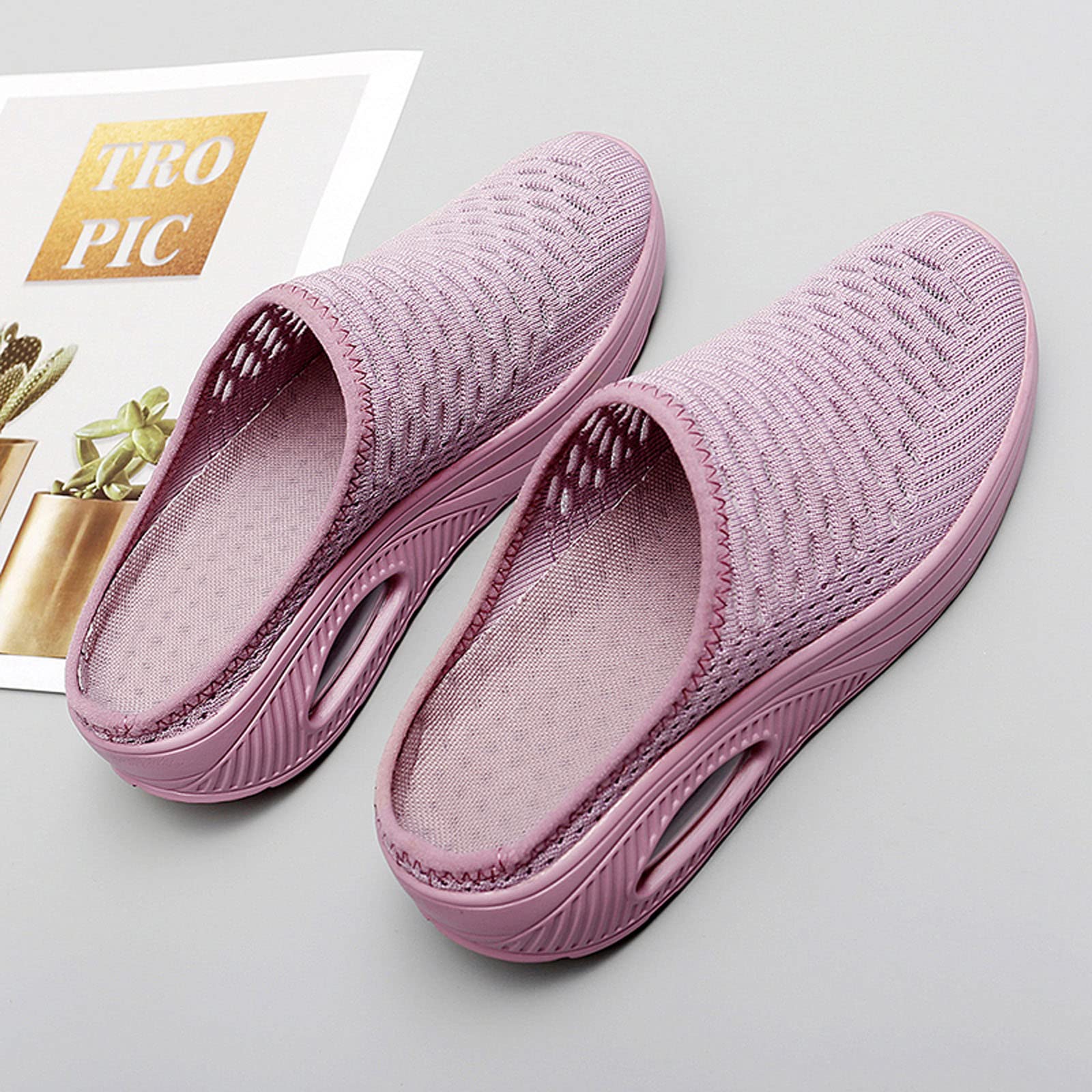 Meidiastra Damskie klapki chodaki lekka platforma z siatki pantofle kapcie buty ogrodowe buty plażowe wsuwane na co dzień trampki