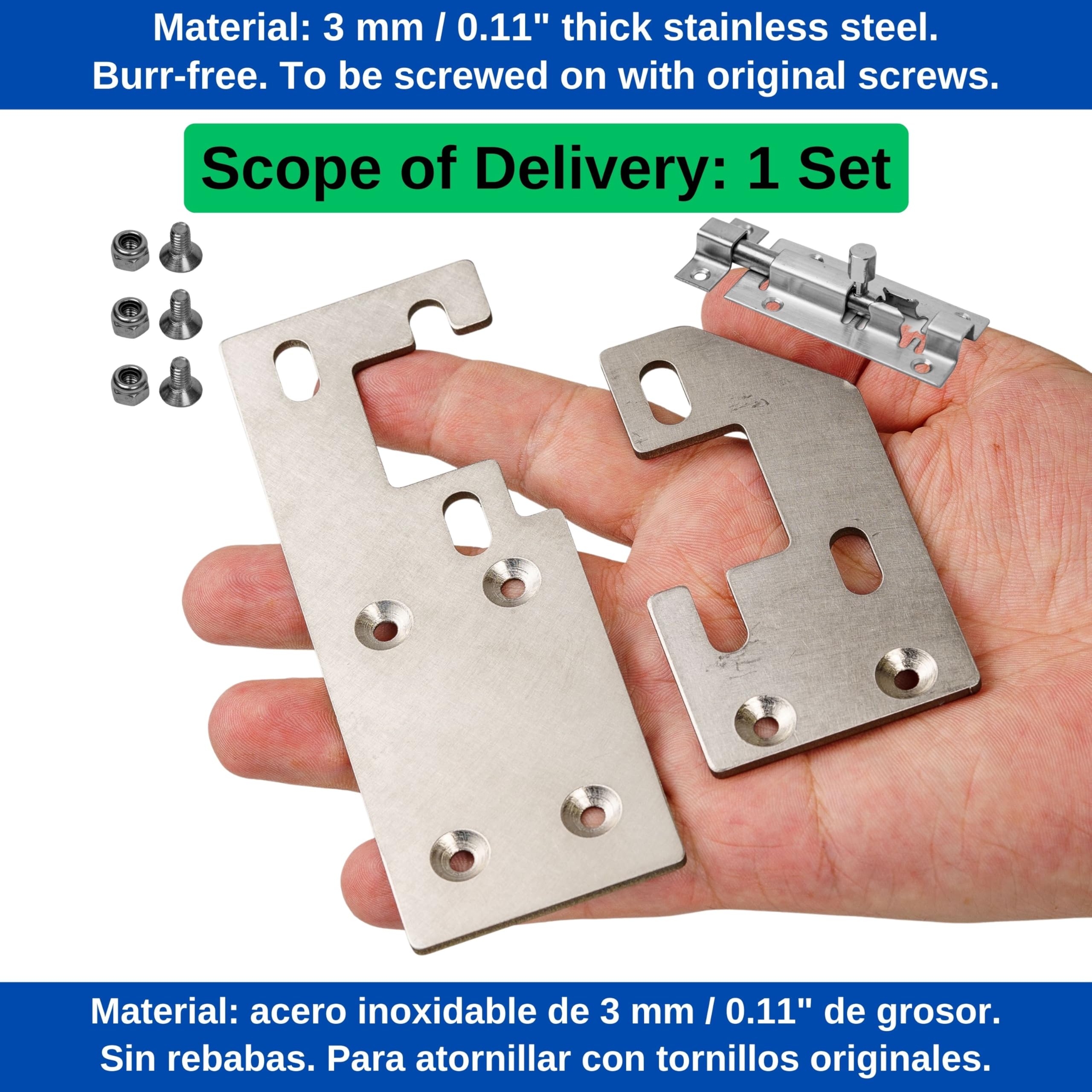 Serratura della porta posteriore per tetto H1/H2, compatibile con FIAT Ducato, Citroën Jumper/Relay, Peugeot Boxer, dall'anno di modello 2006, protezione antieffrazione camper, Prick Stop Lock