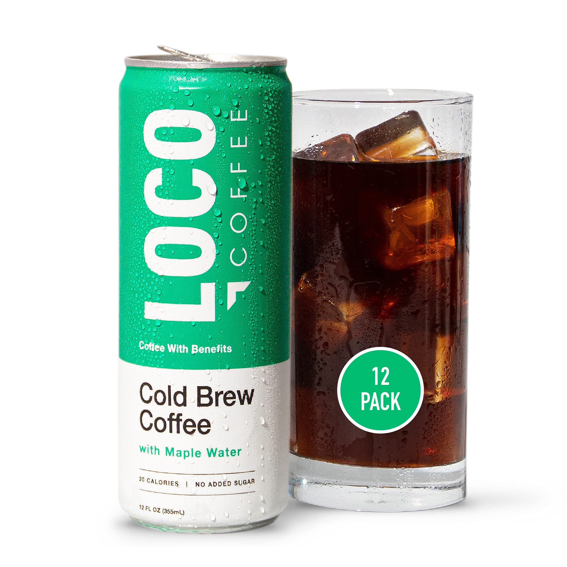 Buy Loco Coffee, Cold Brew Coffee with le Water 12 Ounce Can, Pack of