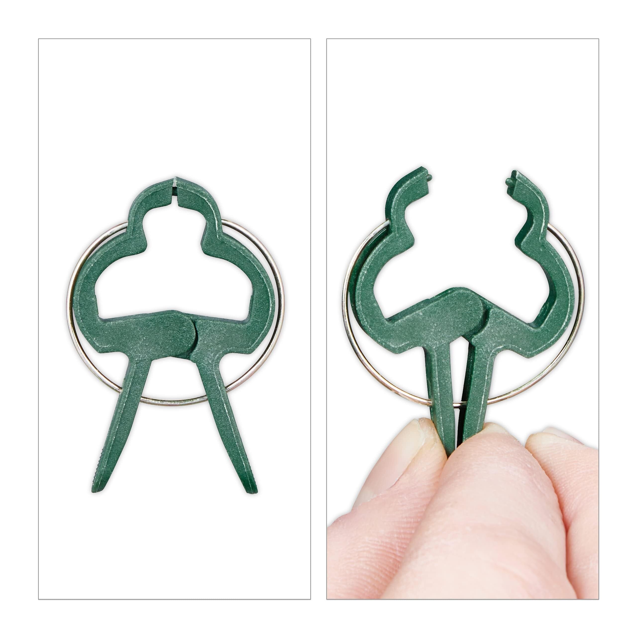 Attaches pour Plantes - Lot de 120 Pièces, Petites Pince à Ressort pour Support de Tomates et Fleurs