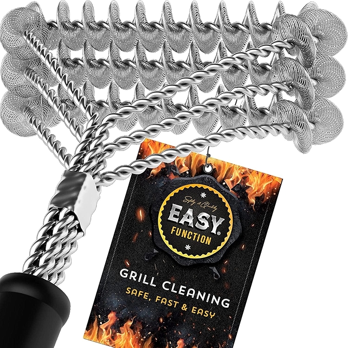 无刷安全烧烤刷 - 最佳清洁工具适用于各种烧烤炉具