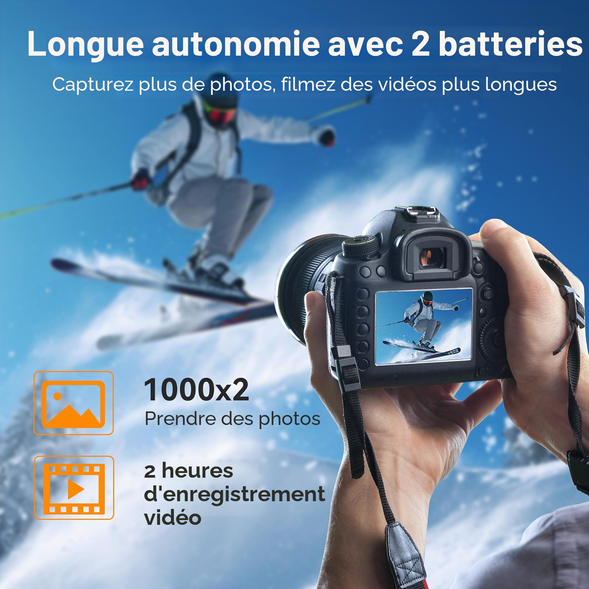 ENEGON LP-E17 Type C Batteries à Charge directe 1500 mAh pour Canon Rebel SL2, T6i, T6s, T7i, EOS R10, R8, RP, R50,R100, EOS M3, M5, M6, EOS 200D, 250D, 77D, 750D, 760D, 800D, 8000D, Kiss X8i, RP